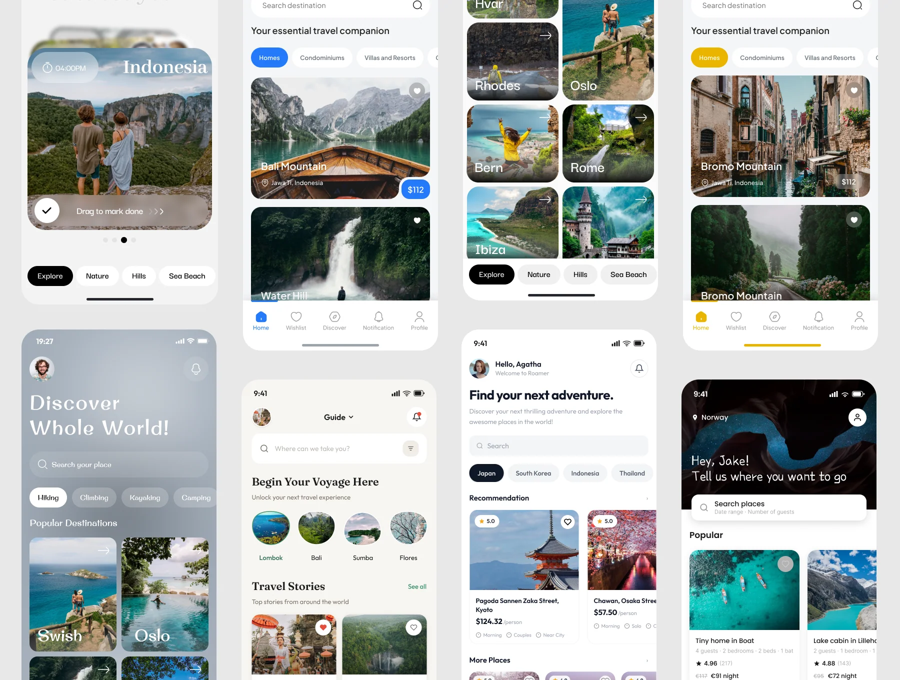 Travel UI Kit — Tour & Booking Screens 4