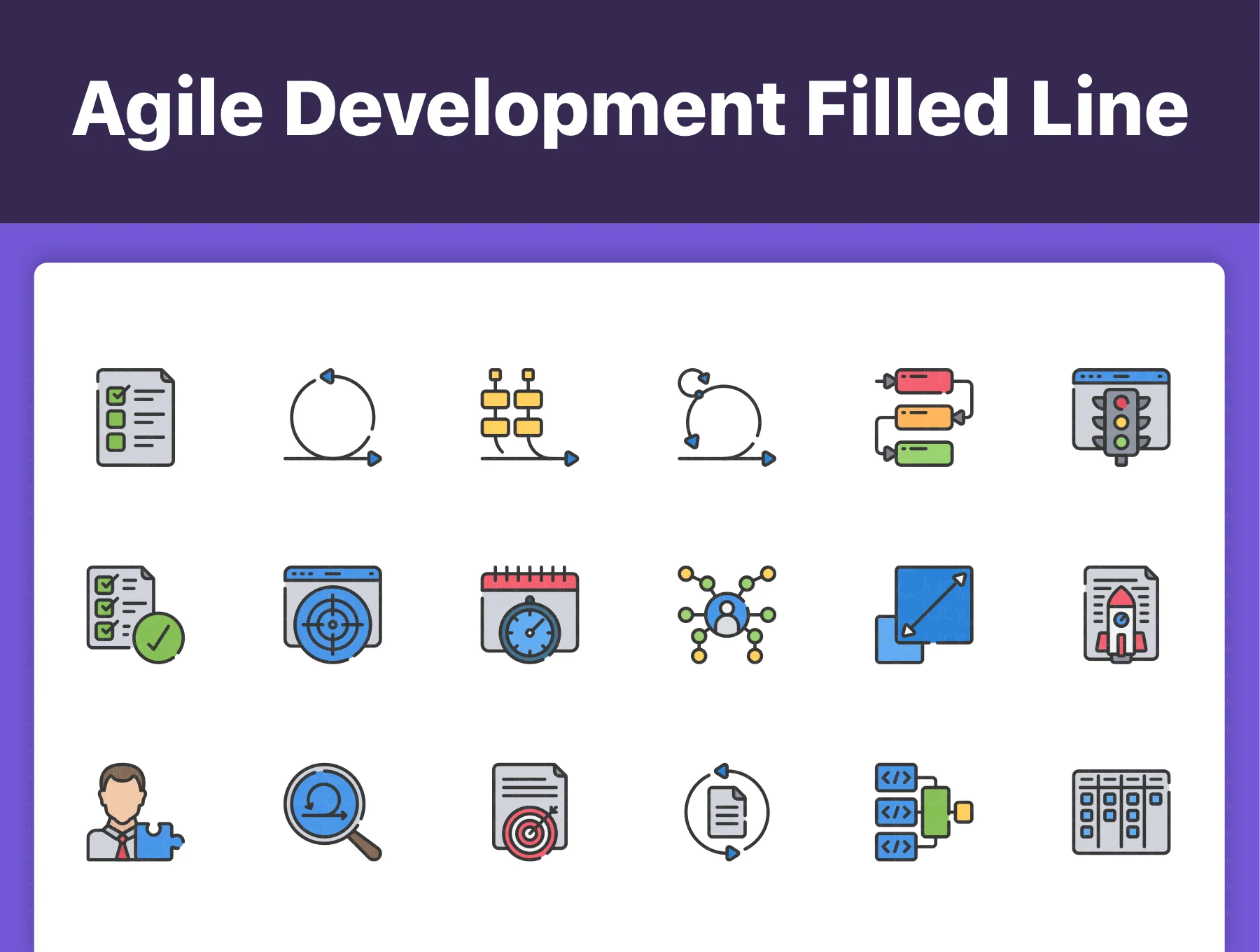 150 Agile Development Icons 3