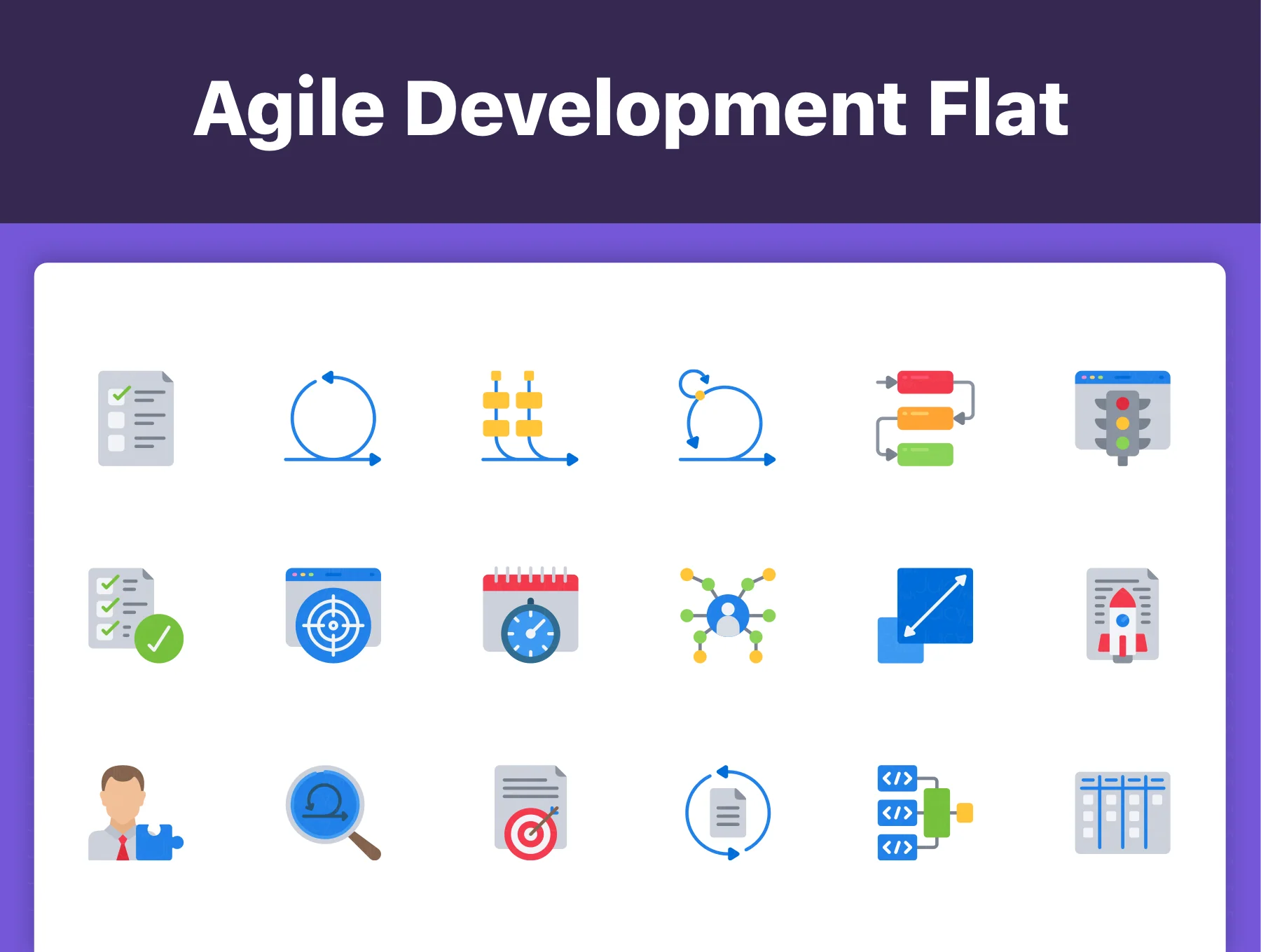 150 Agile Development Icons 6