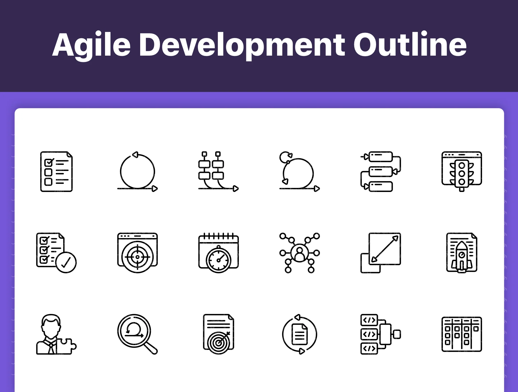 150 Agile Development Icons 7