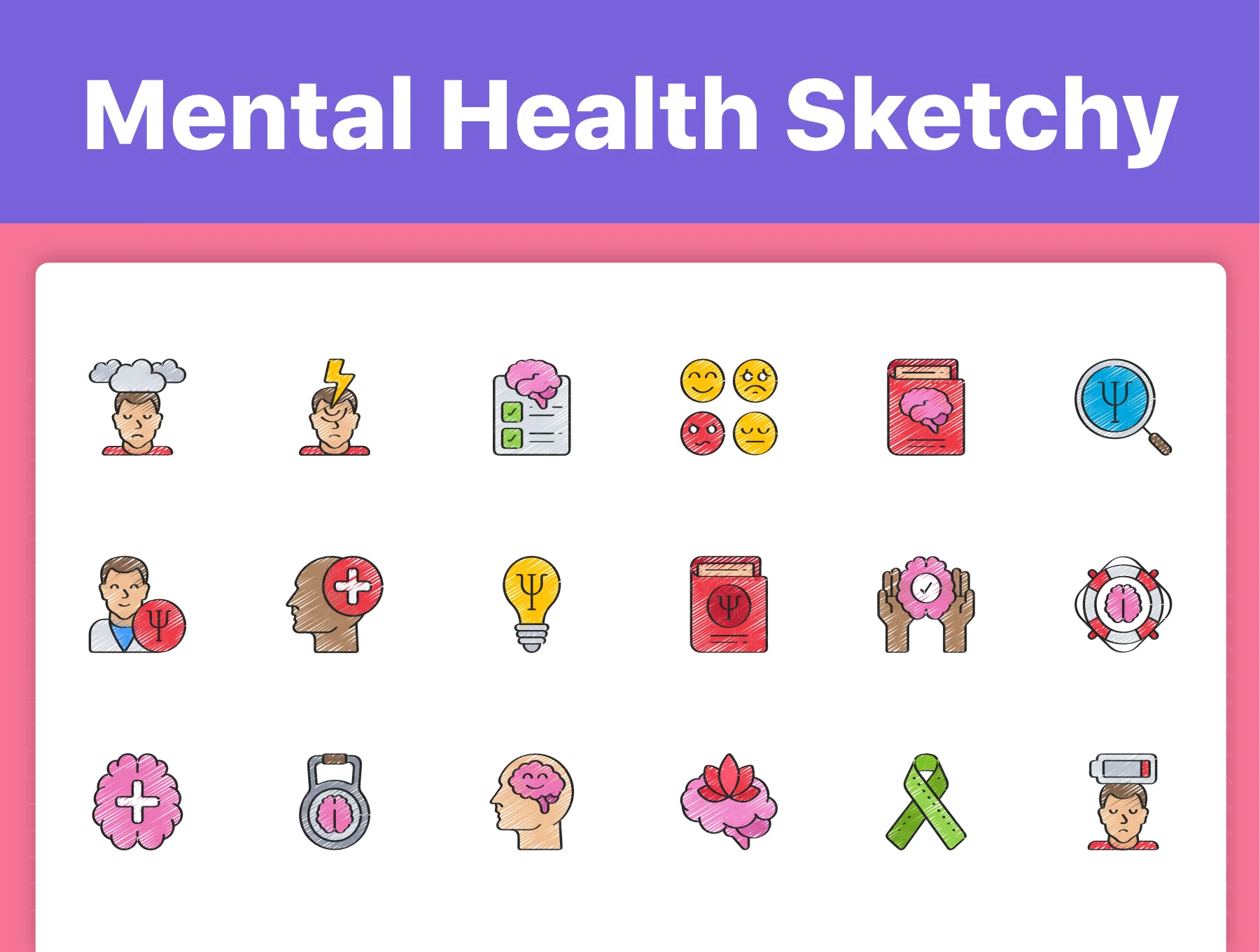 150 Mental Health Icons 4