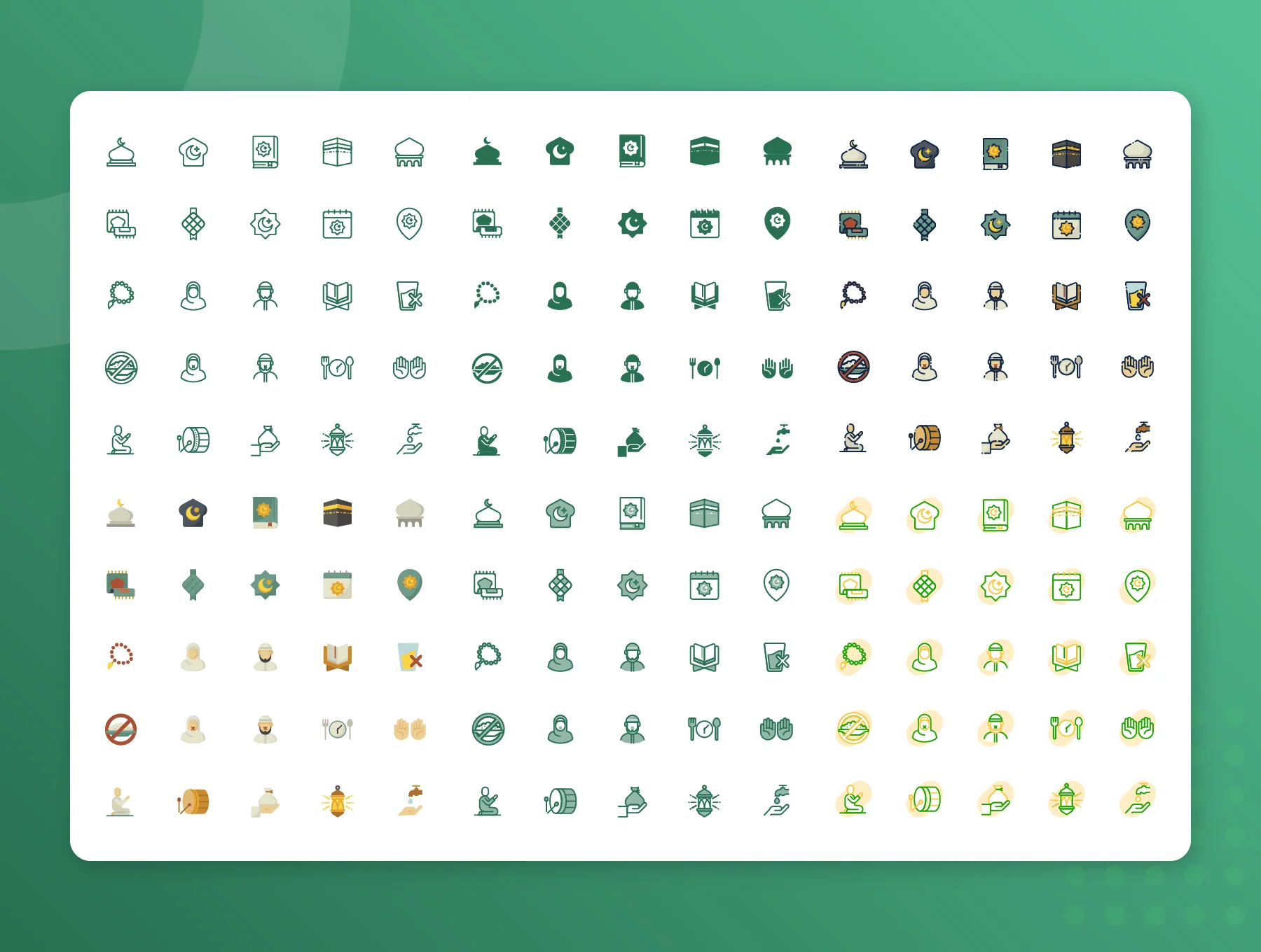 Ramadan Icons Set 6