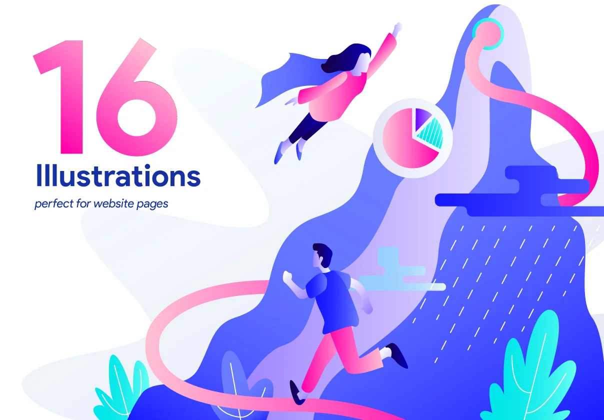 16 Web Page Illustrations