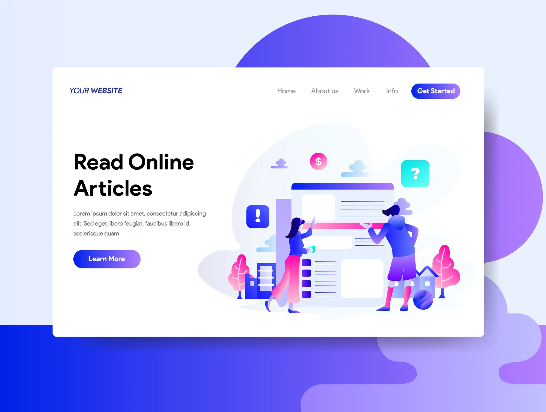 16 Web Page Illustrations