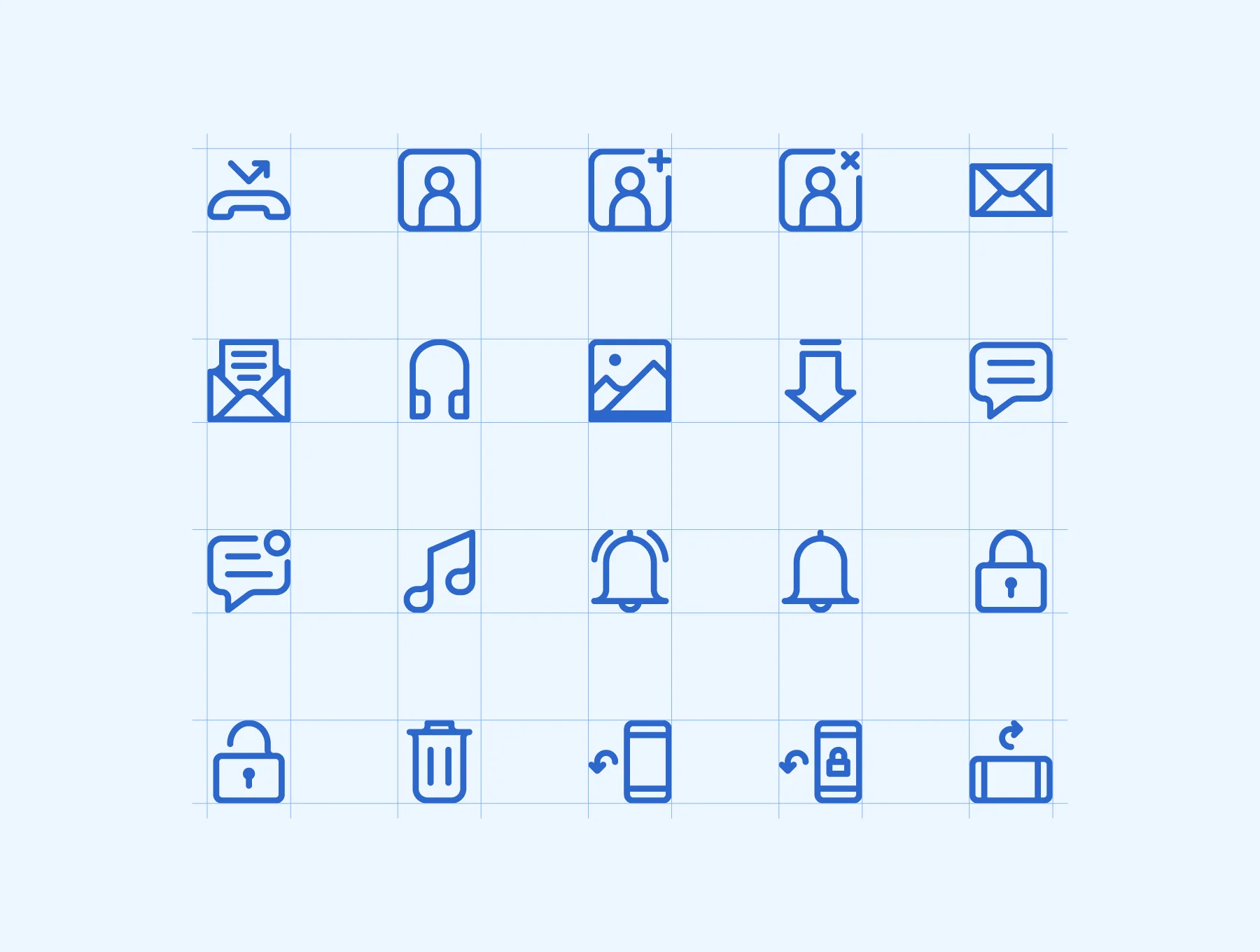 180 Mobile Functions Icons Blue Colored 2