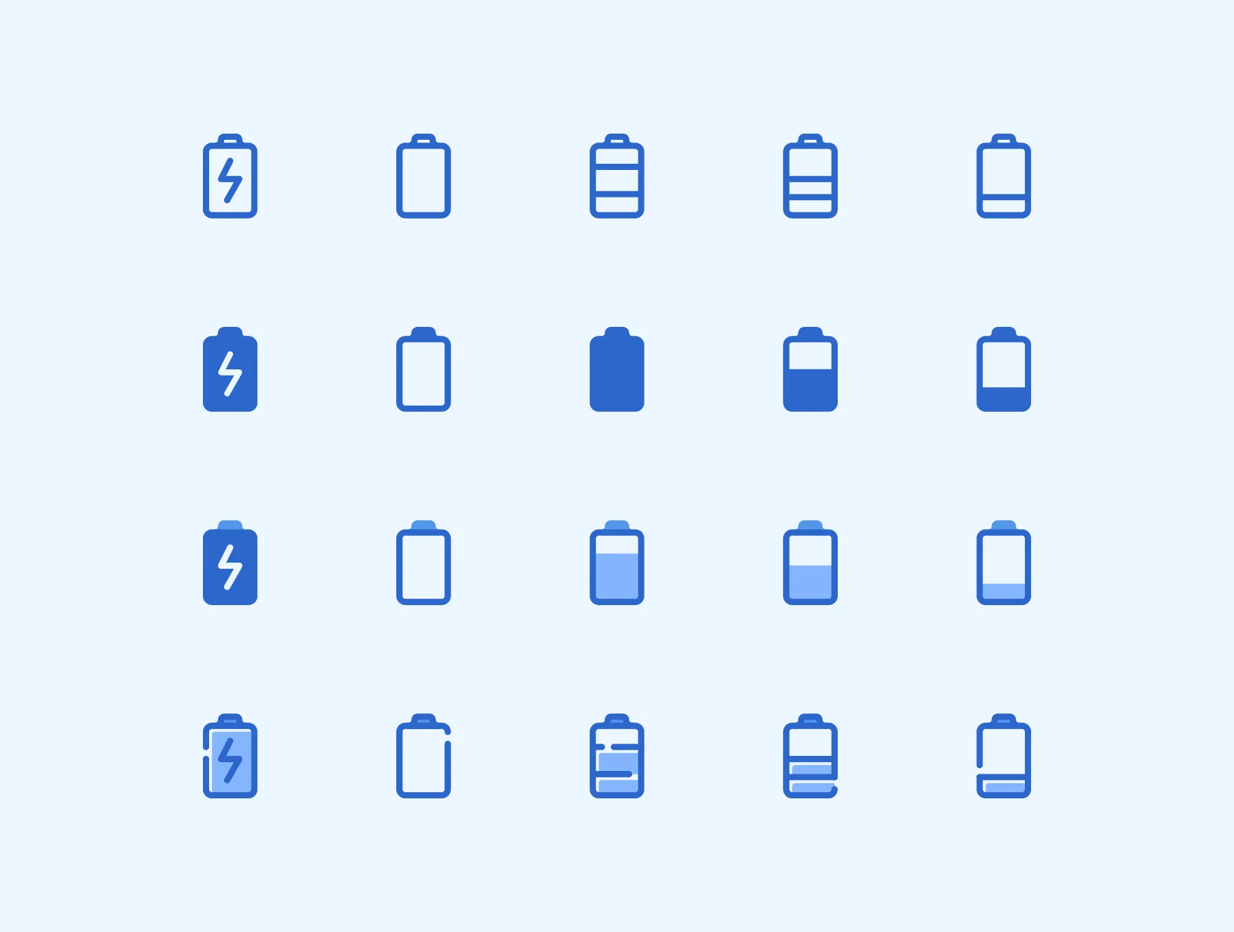 180 Mobile Functions Icons Blue Colored 6