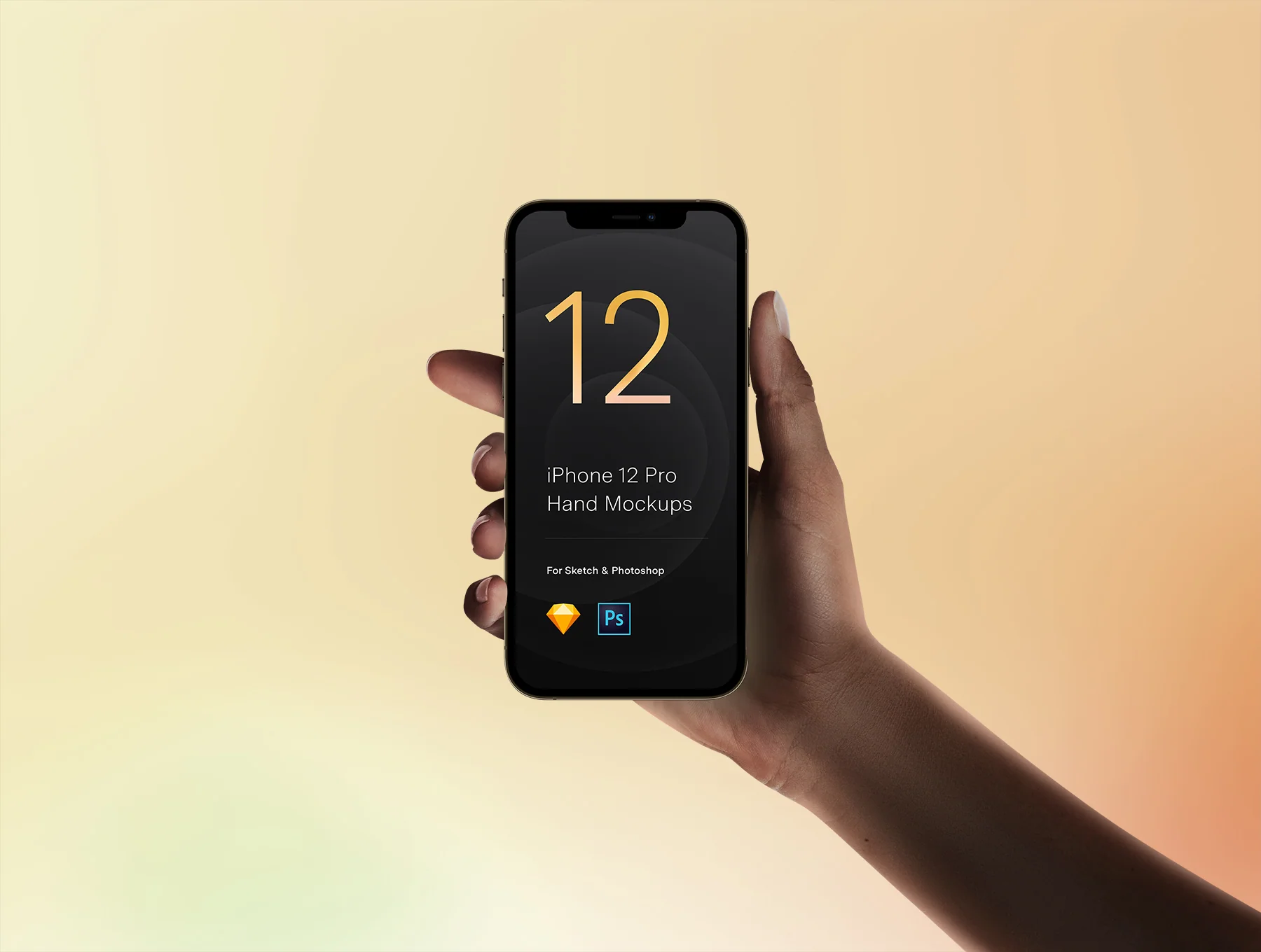 2 Hands Mockups iPhone 12 Pro & iPhone 12 5