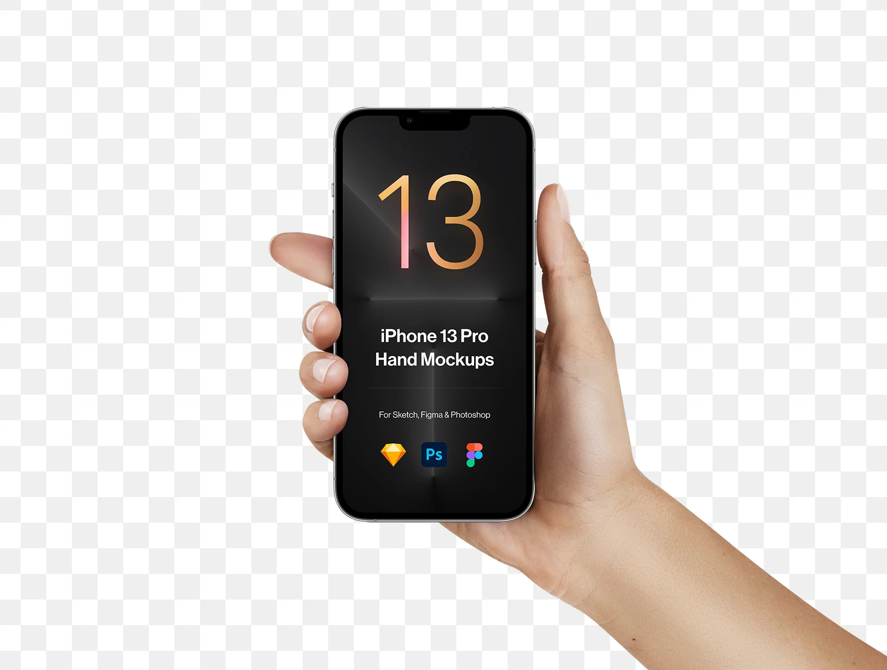 2 Hands Mockups iPhone 13 Pro & iPhone 13 6