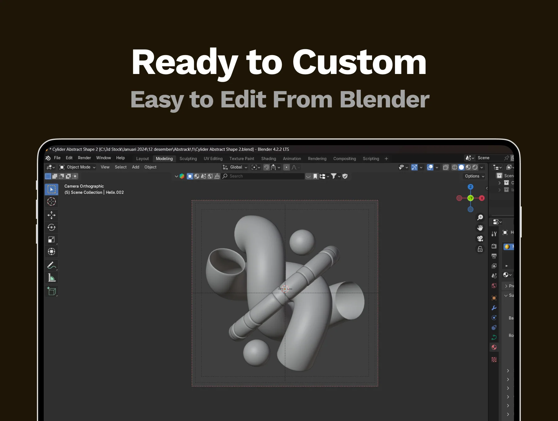 20 3D Unique Abstract Shapes Pack 2