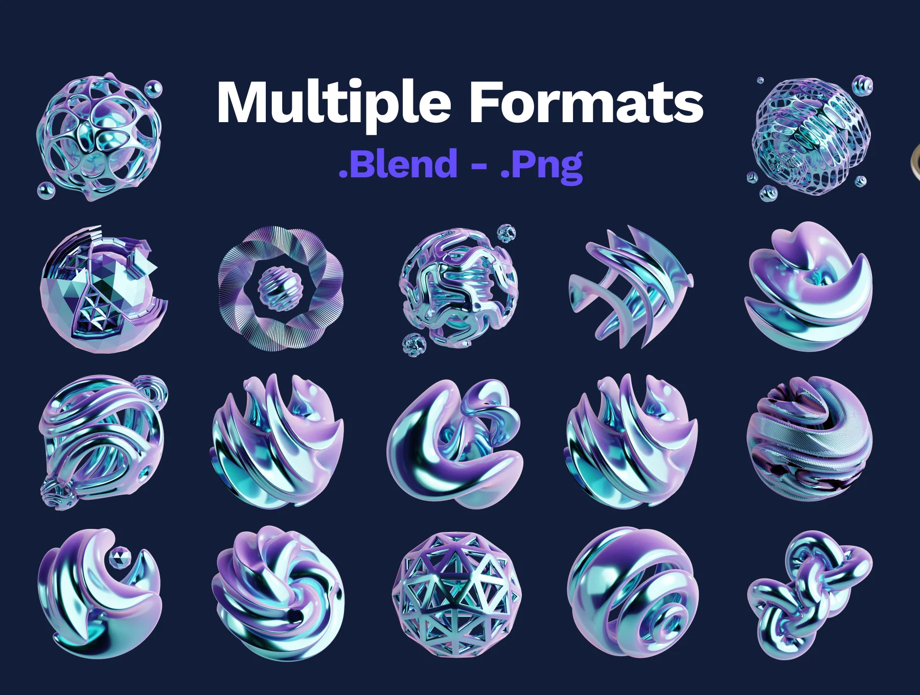 20 Abstract Shape 3D Pack 6