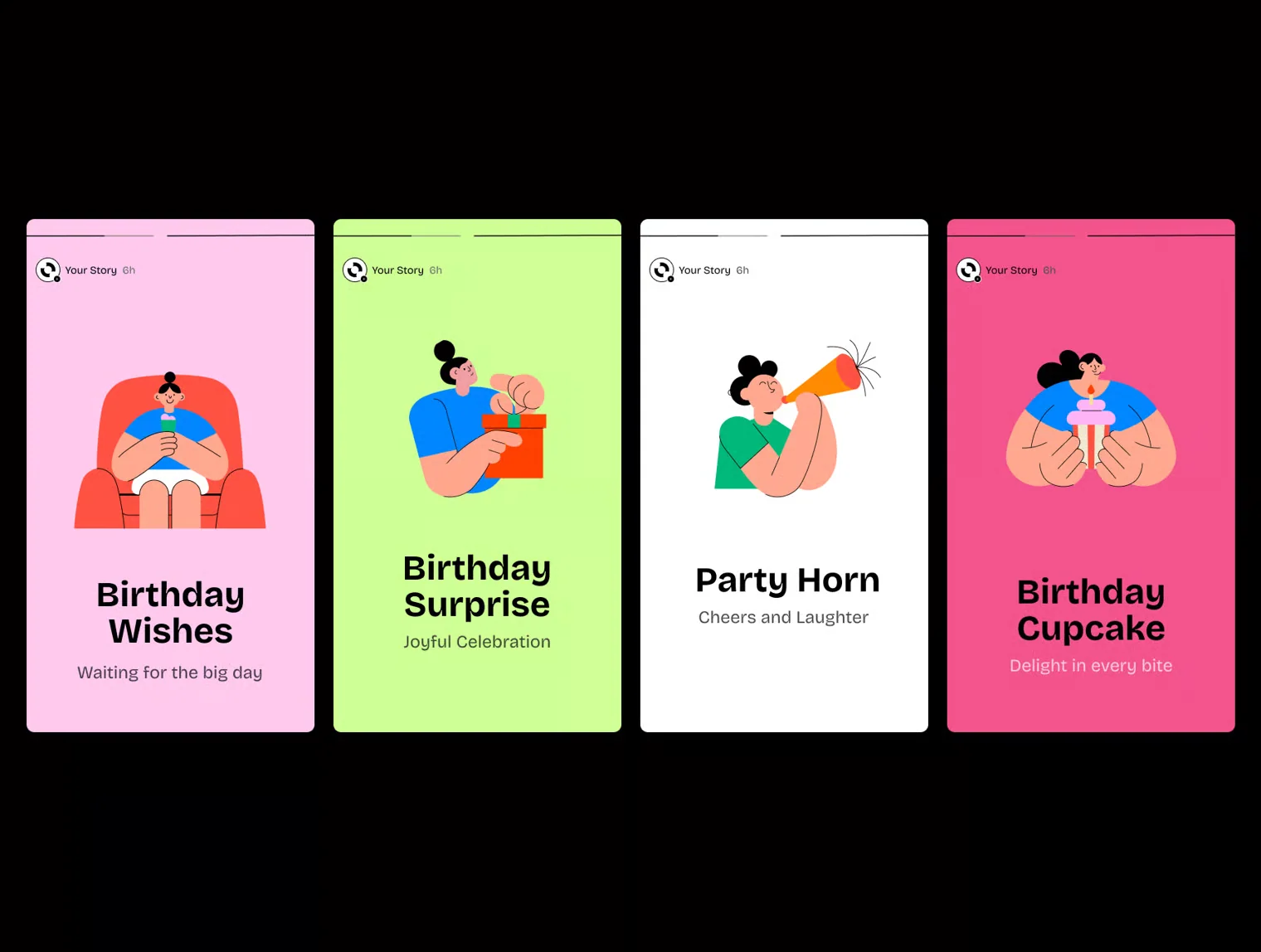 20 Birthday Editable Illustration Sets 4