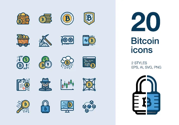 20 Bitcoin icons