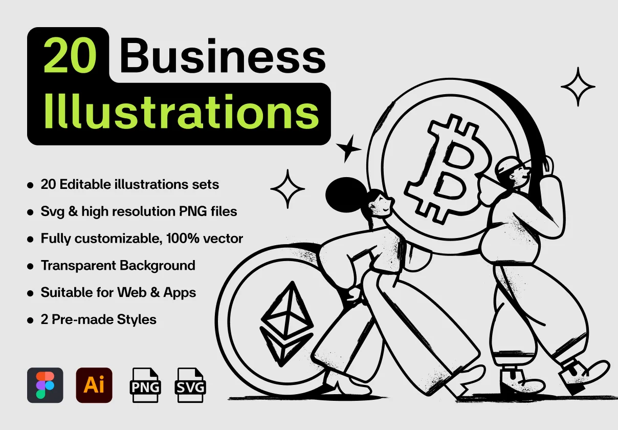 20 Business illustrations