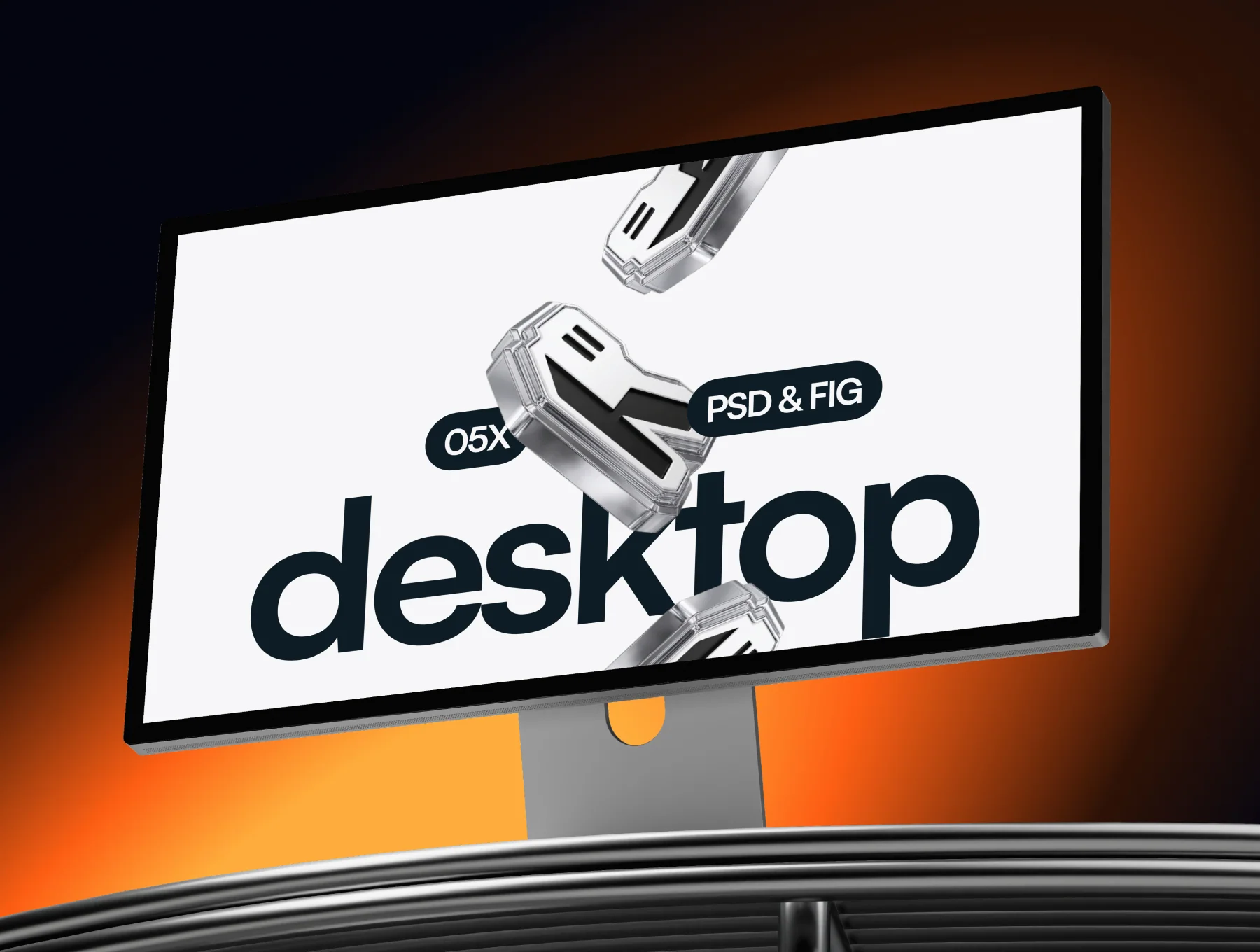 20 Device Mockups — Chrome Scene Pack (PSD & FIG) 4