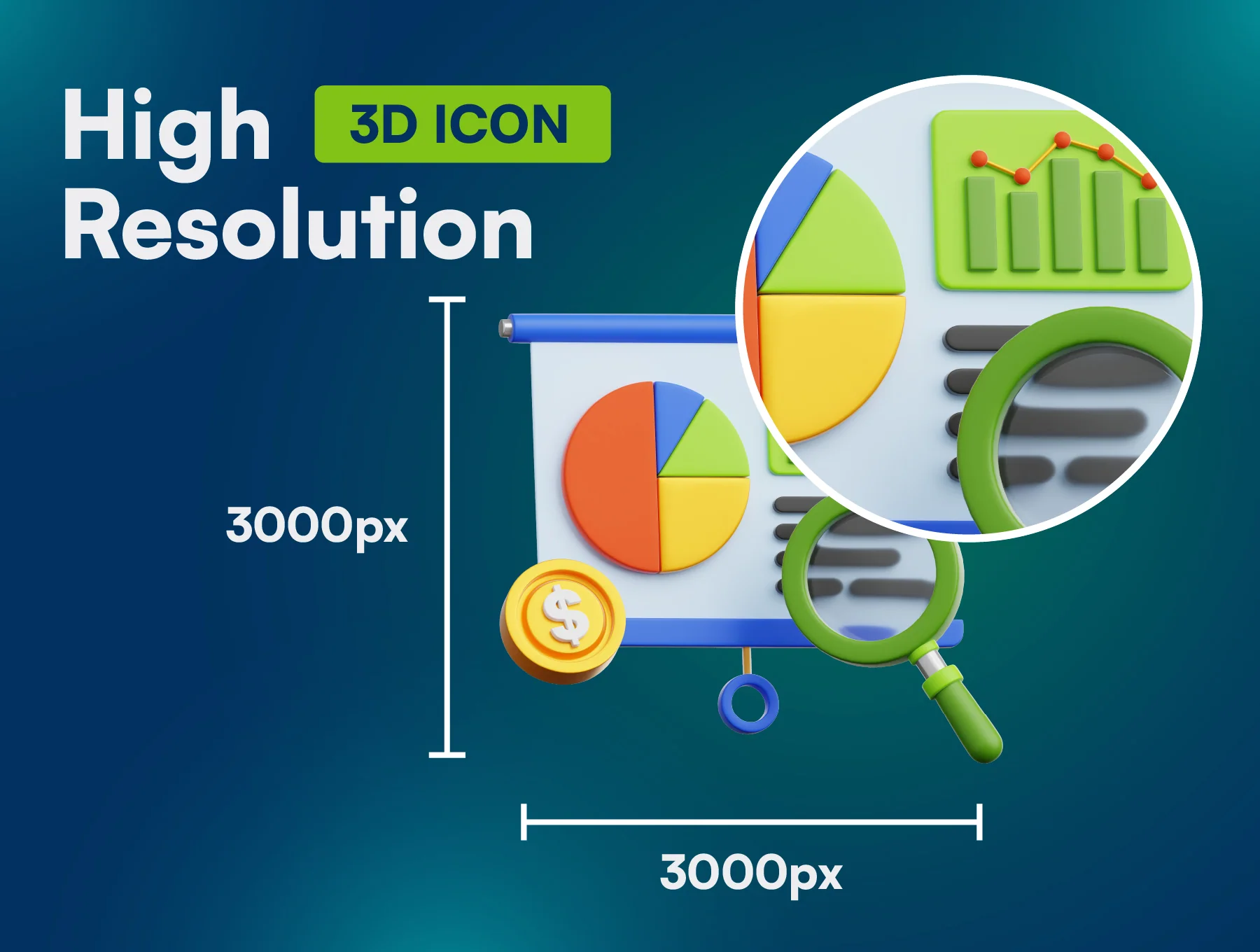 20 Finance 3D Icon Set 2