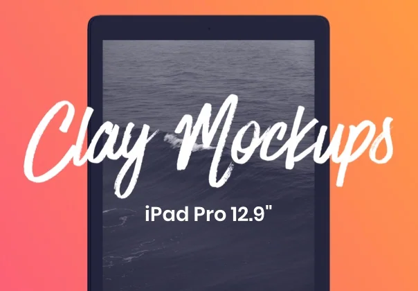20 iPad Pro Clay Mockups + 50% off
