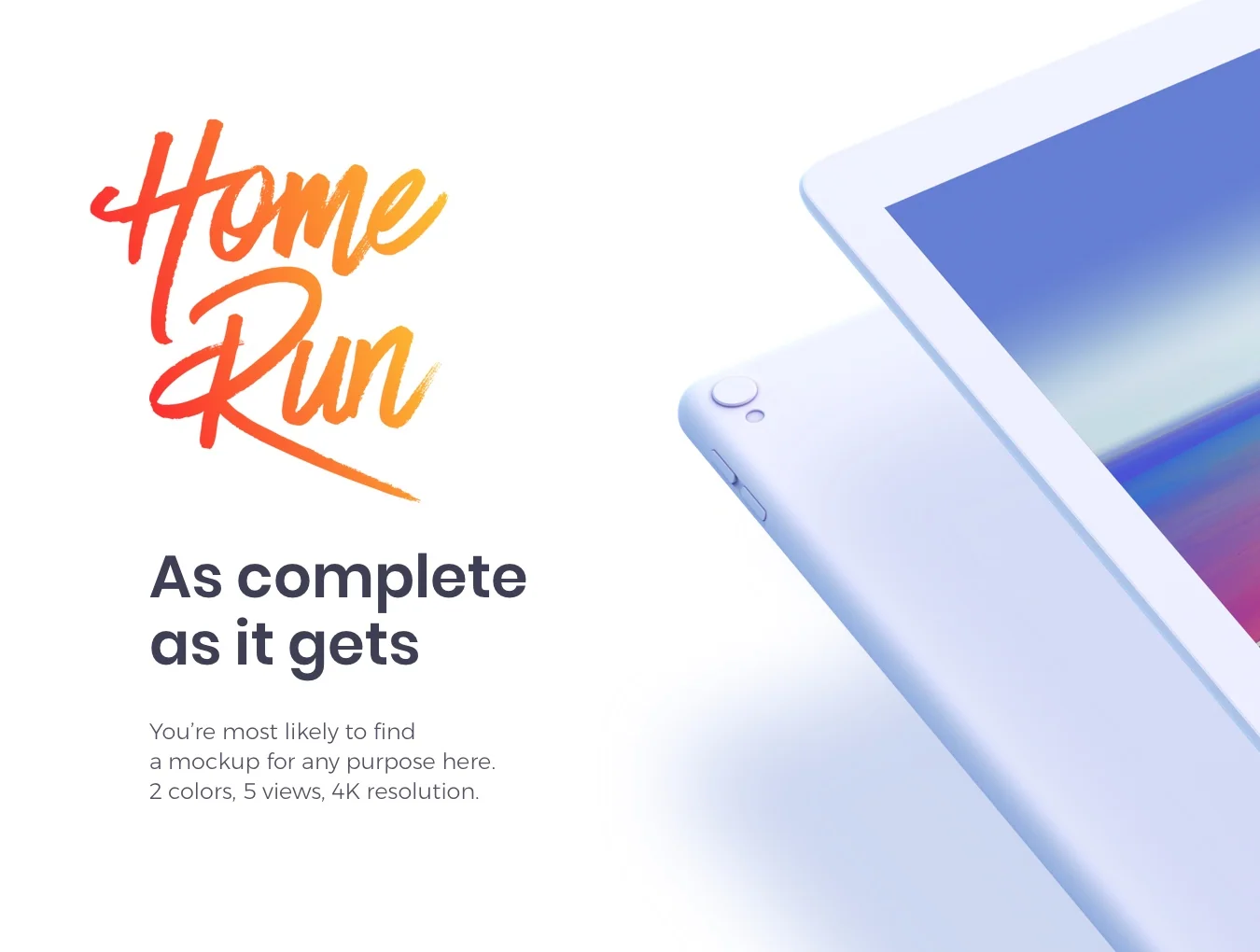 20 iPad Pro Clay Mockups + 50% off 3