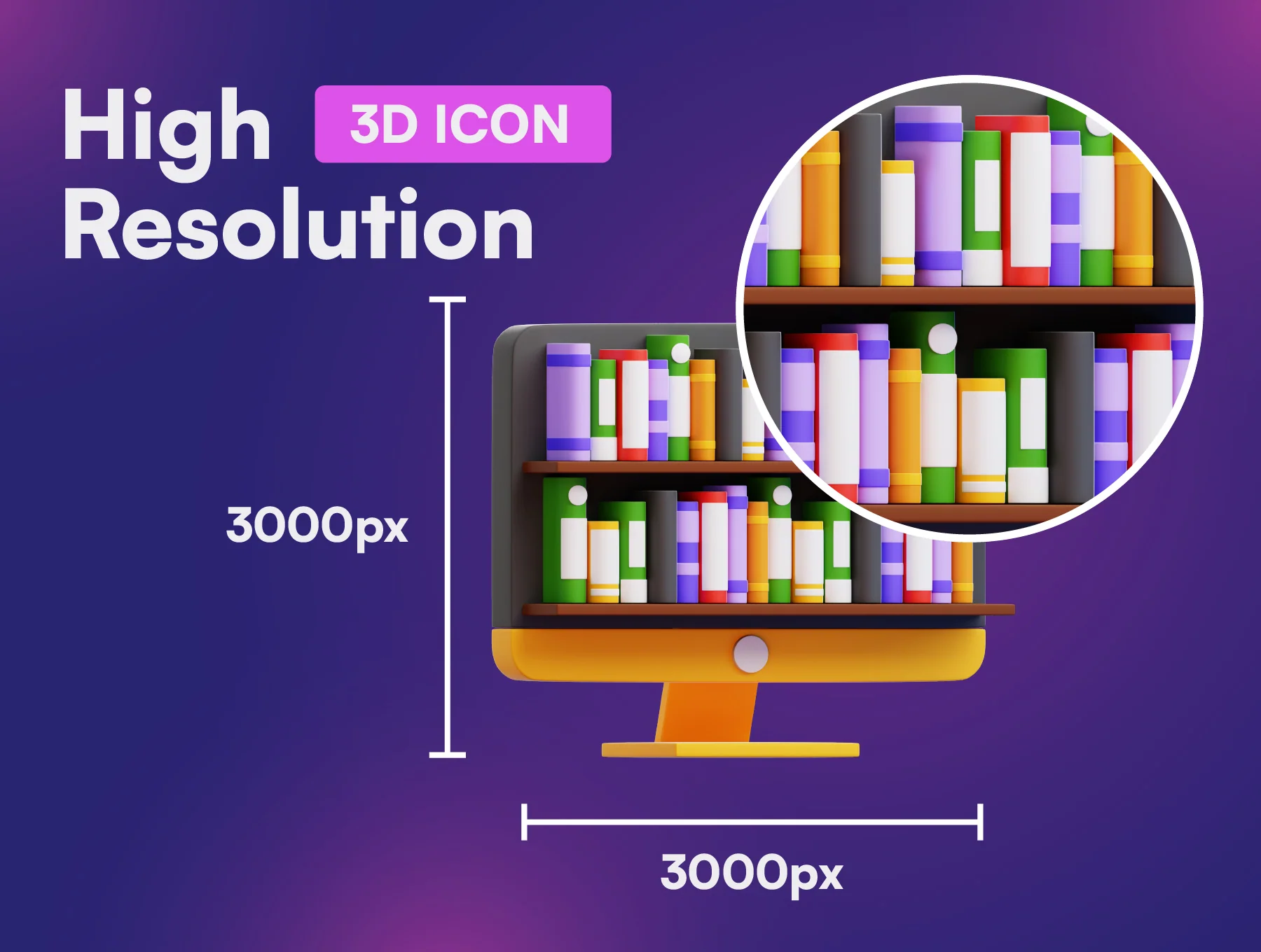 20 Library 3D Icon Set 2