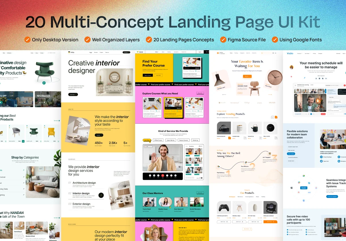 20 Multi-Concept Landing Pages Bundle