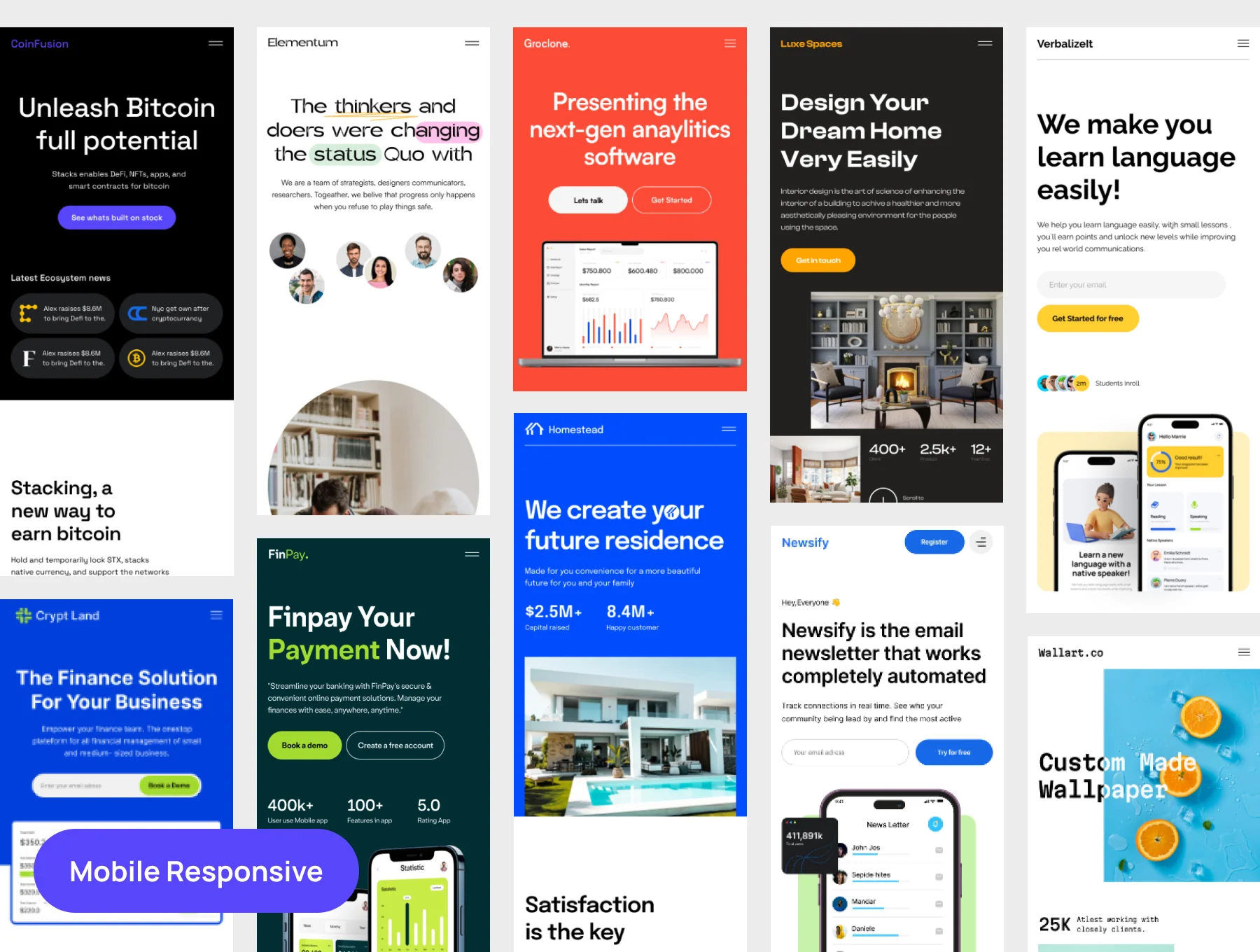 20 Multi Purpose Landing page design 3