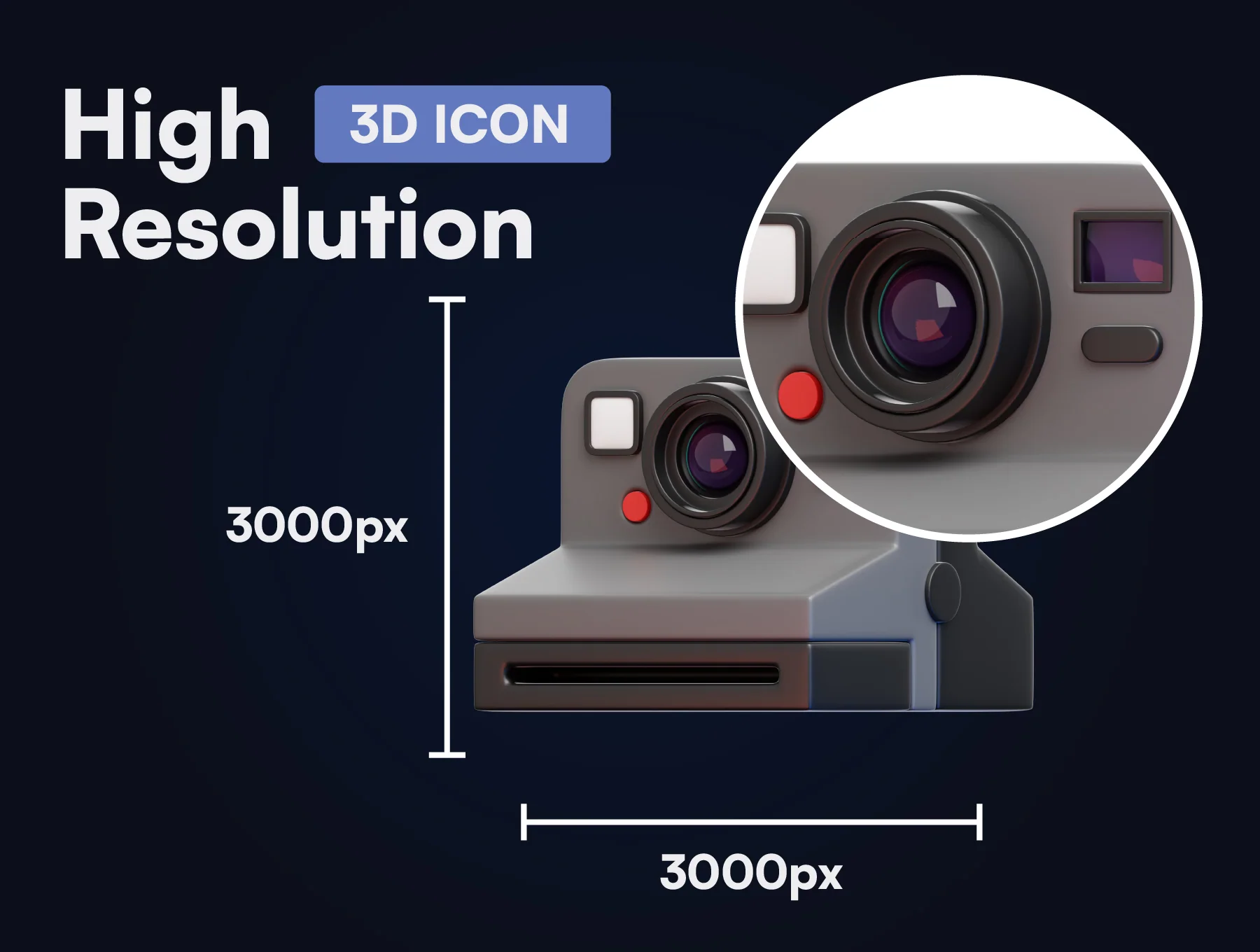 20 Photography 3D Icon Set 2