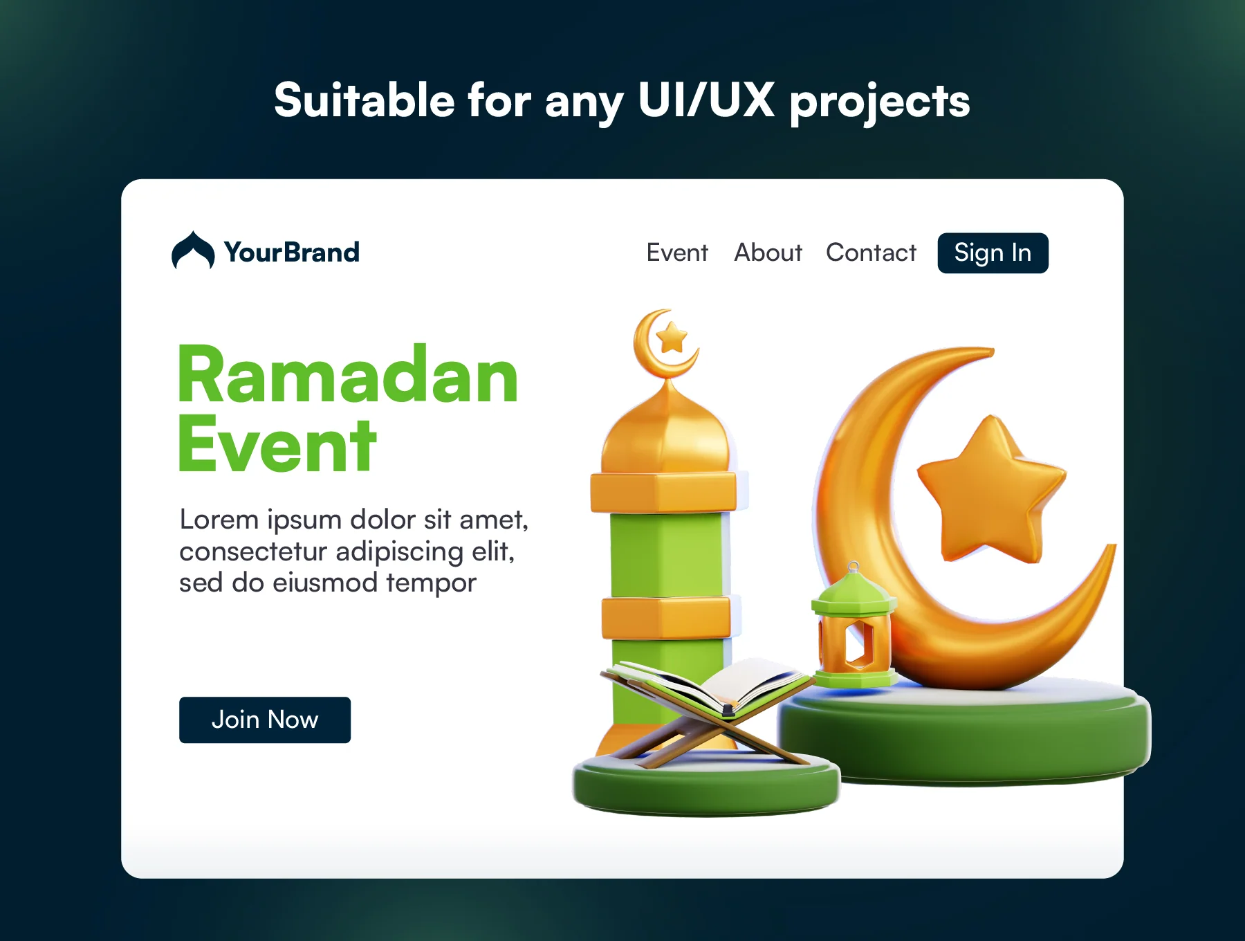 20 Ramadan 3D Icon Set 4