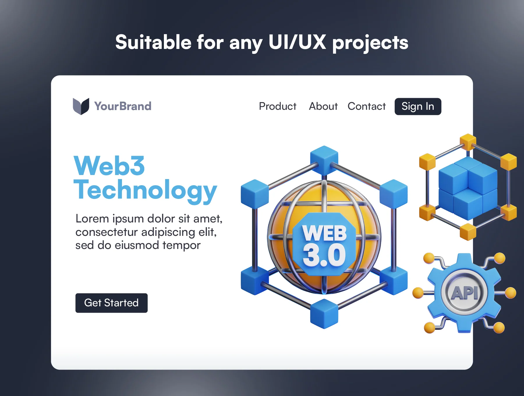 20 Web3 3D Icon Set 4