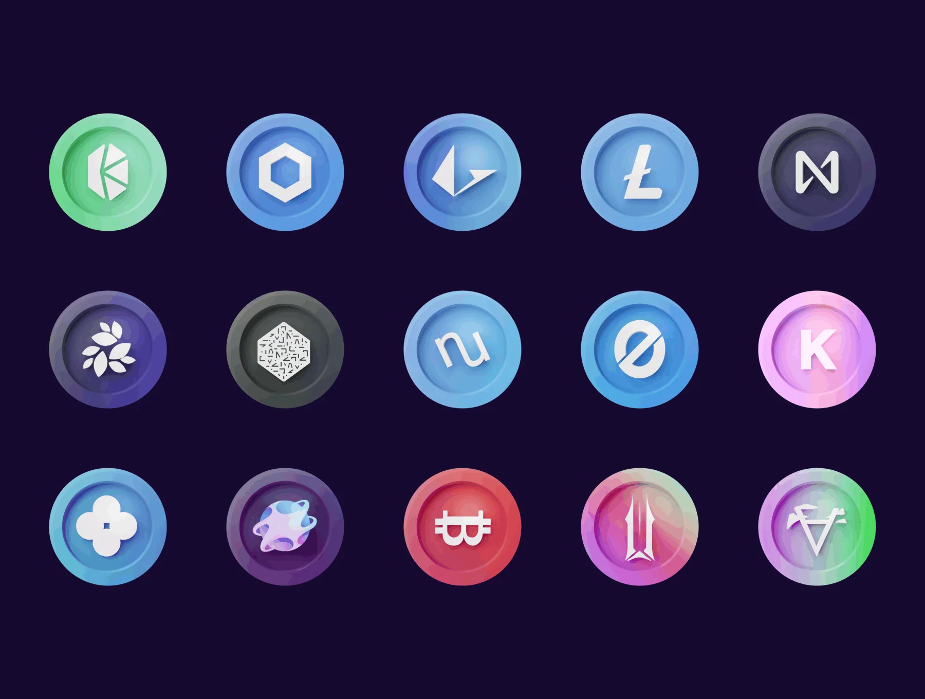200+ 3D cryptos logo 2
