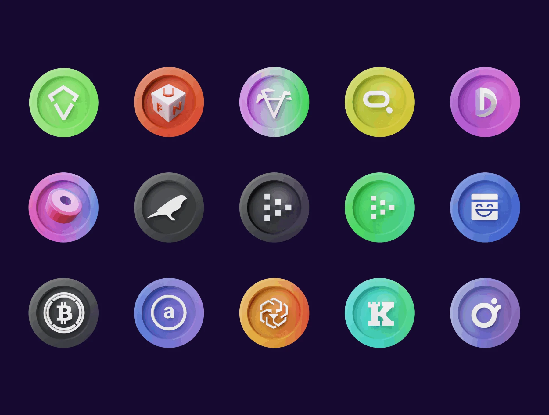 200+ 3D cryptos logo 4