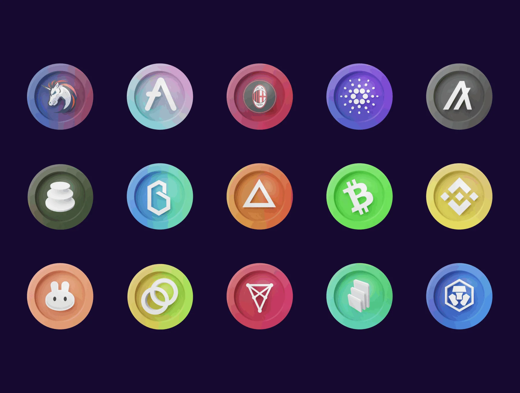 200+ 3D cryptos logo 6