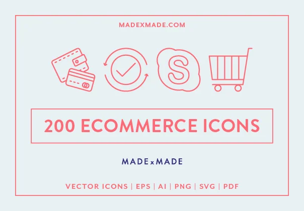 200 ECommerce Line Icons