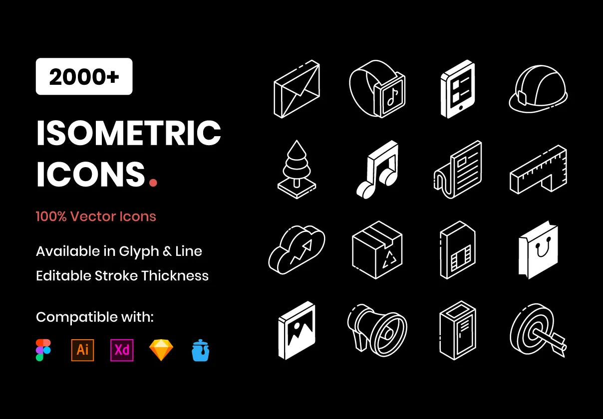 2000+ Isometric Icons Set