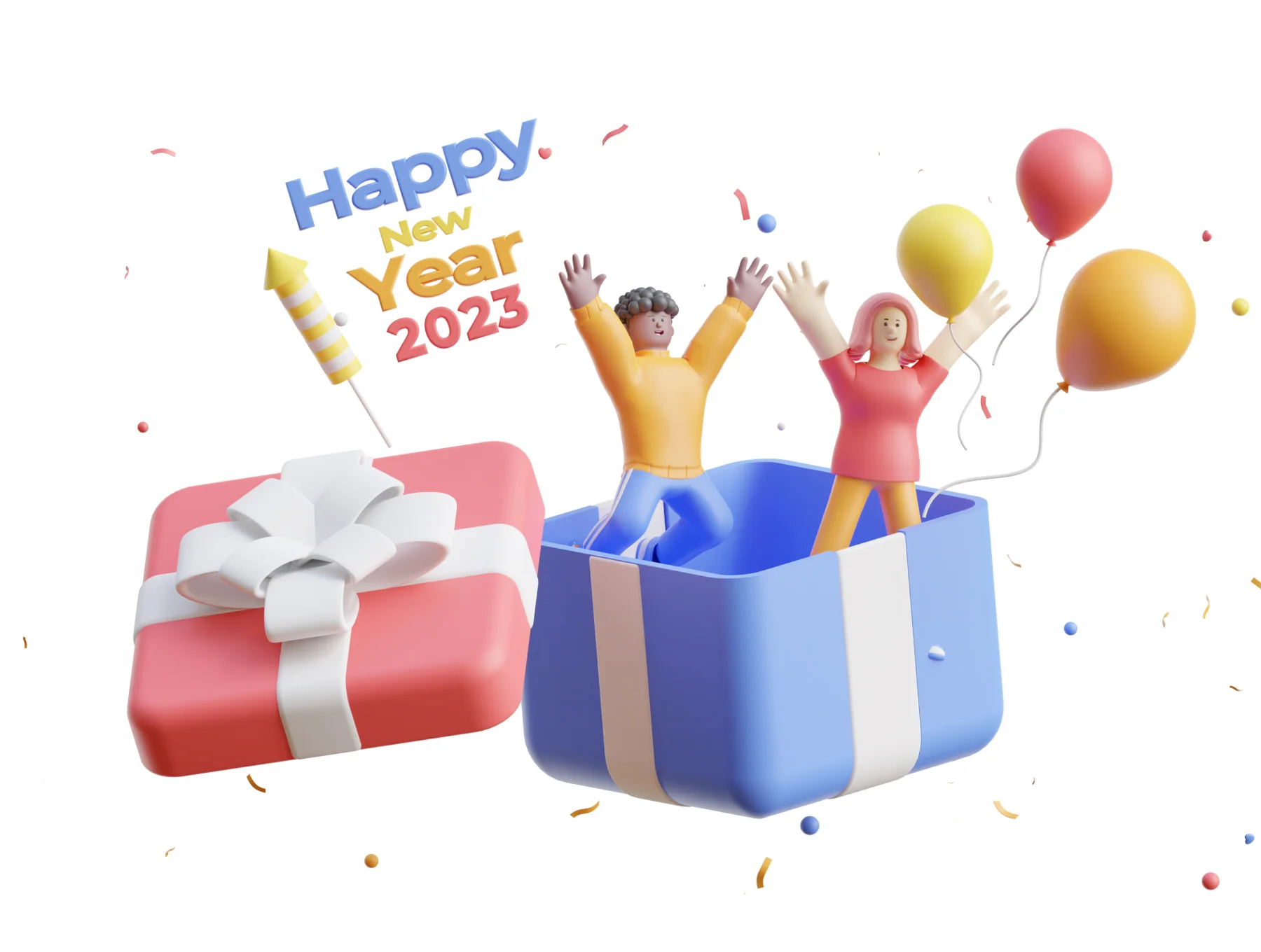 3D Happy New Year 2023 5