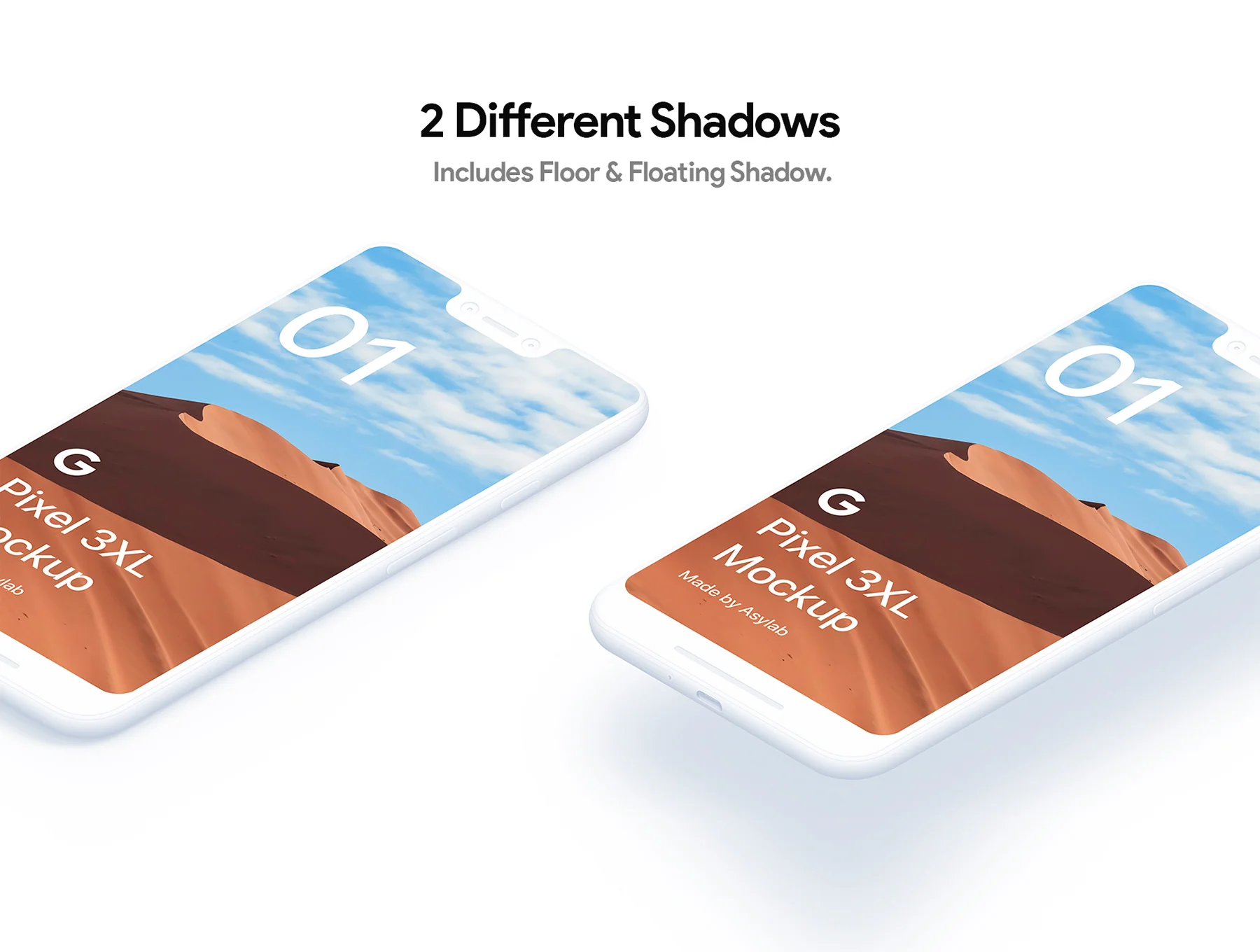 21 Google Pixel 3 XL Clay Mockups 4