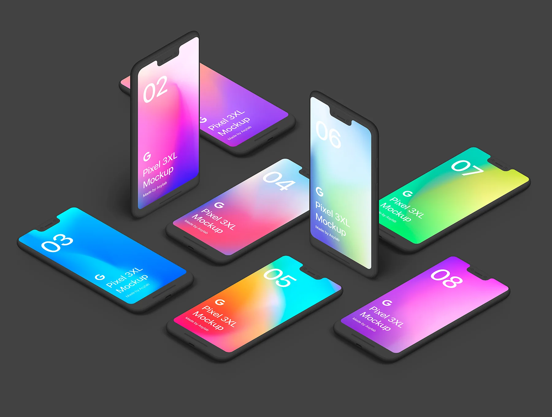 21 Google Pixel 3 XL Clay Mockups 8
