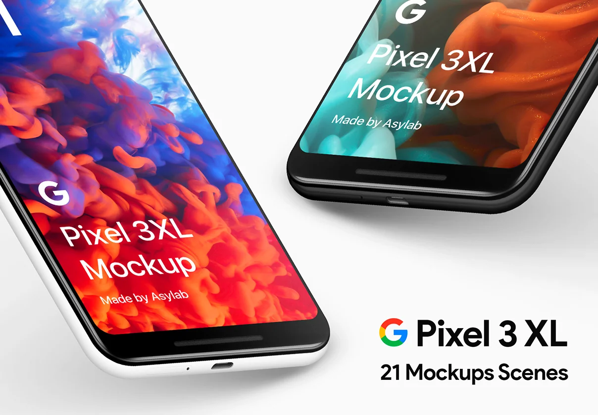 21 Google Pixel 3 XL Mockups