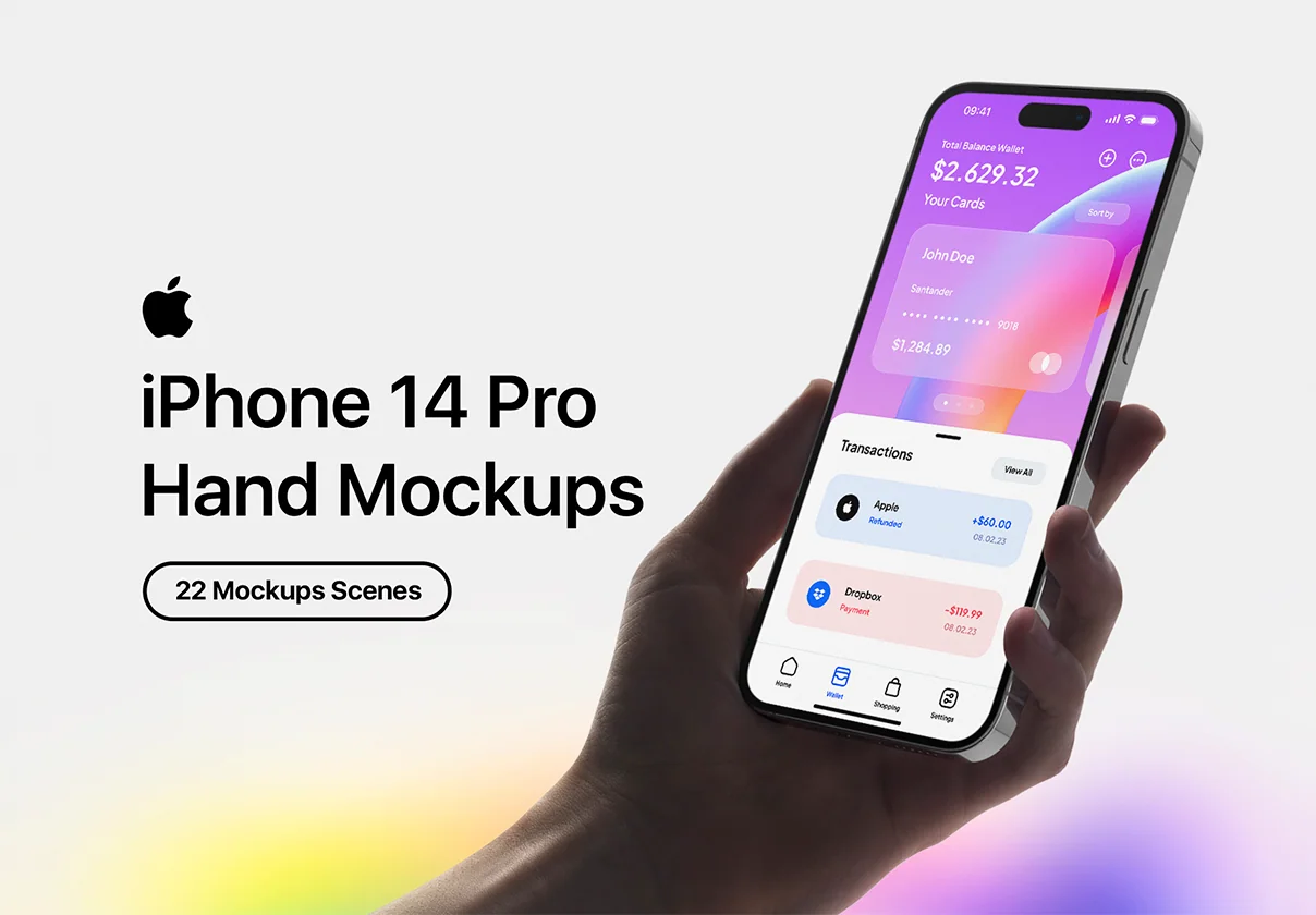 22 iPhone 14 Pro In Hand Mockups