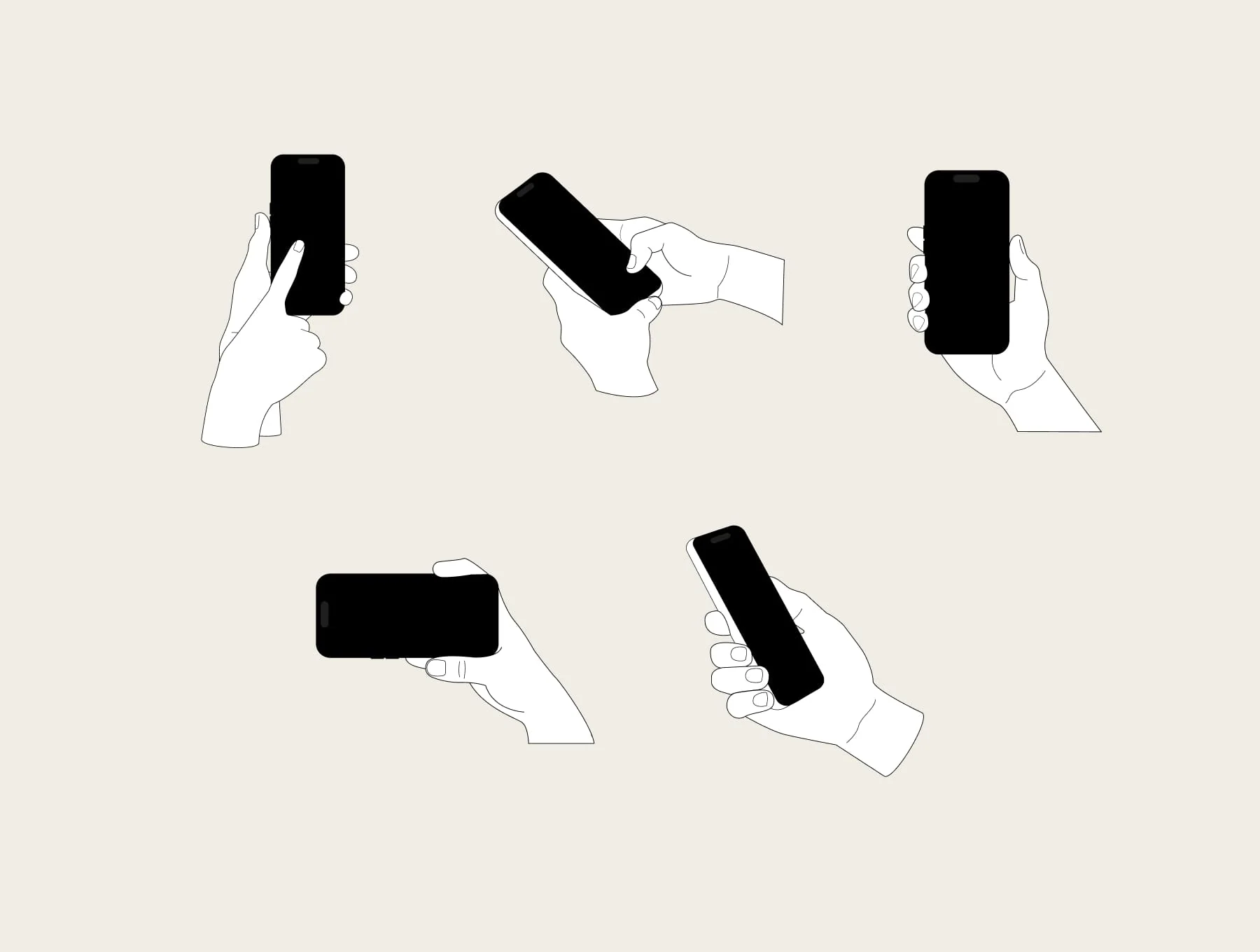 20 Vector Hands Gestures – Device Edition 2