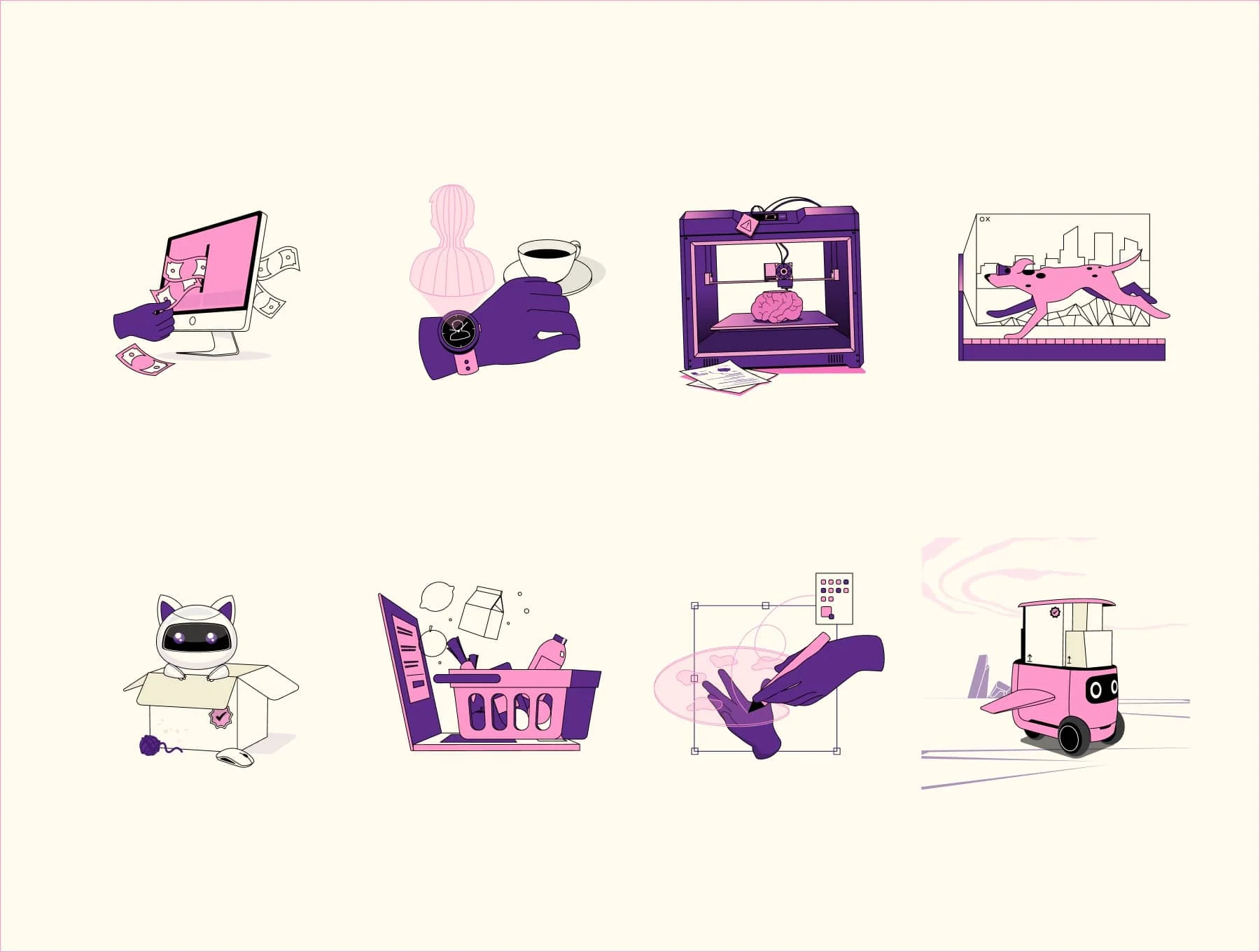 19 Tech vector illustrations for Web & Apps 2