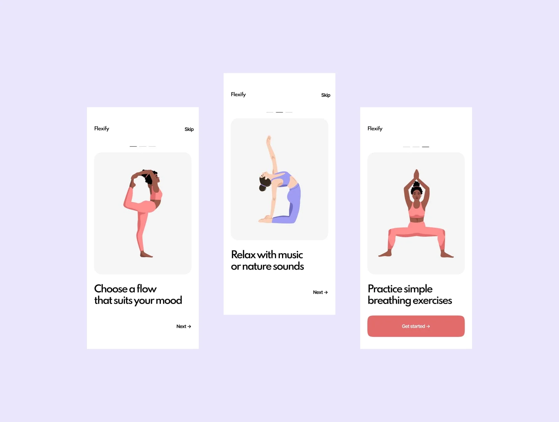 24 Yoga illustrations by Emote 5
