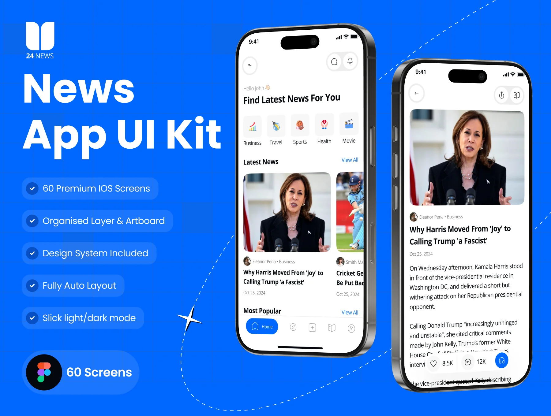 24News - News App UI Kit