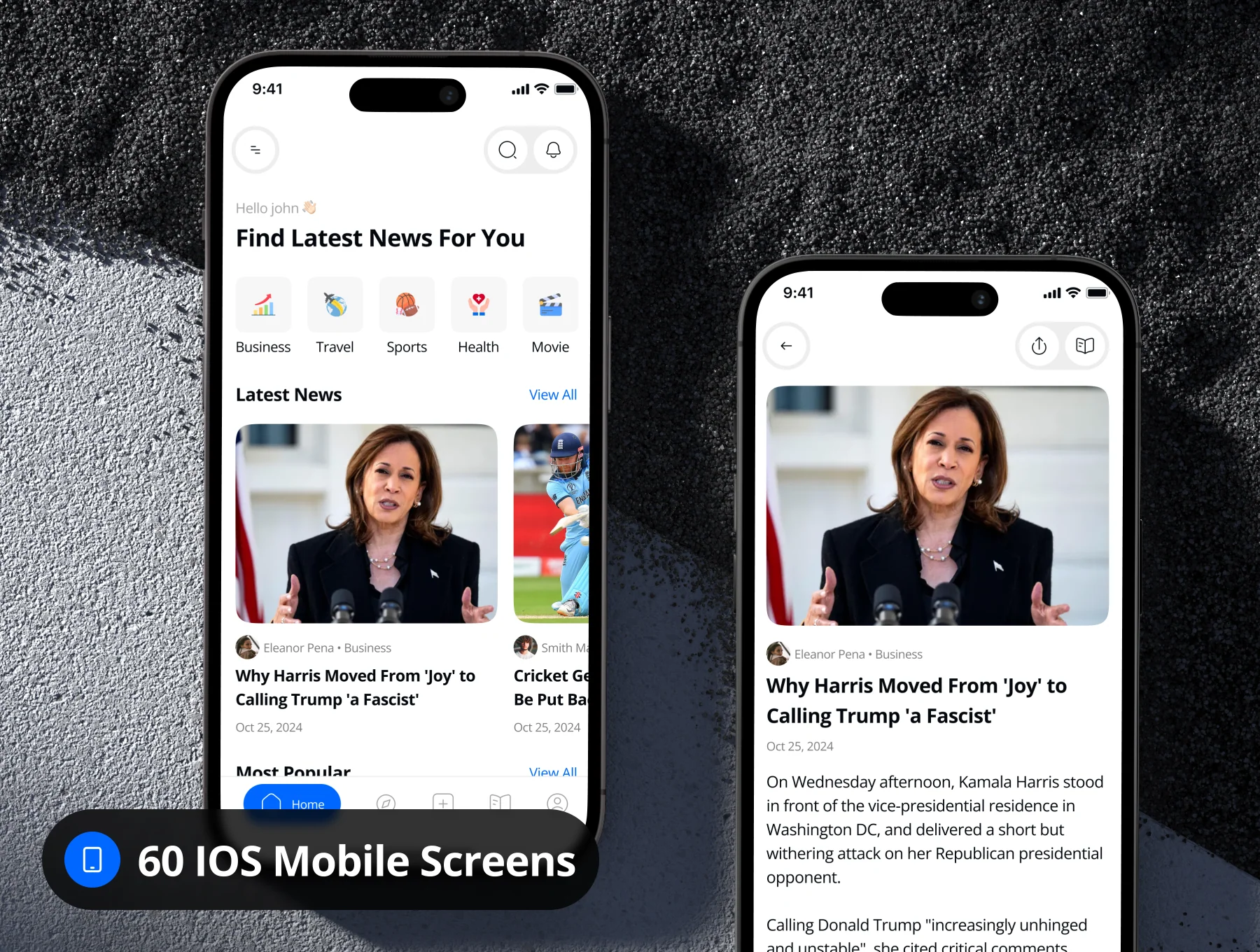 24News - News App UI Kit 7