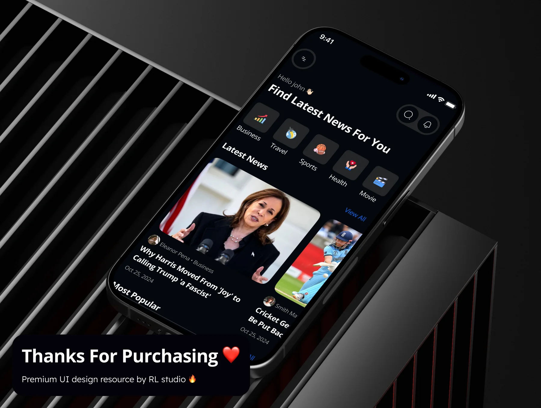 24News - News App UI Kit 8