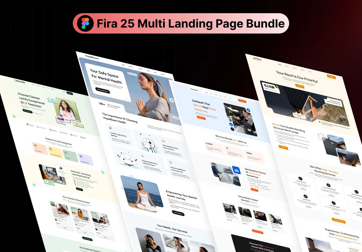 Fira - 25 Landing page Bundle