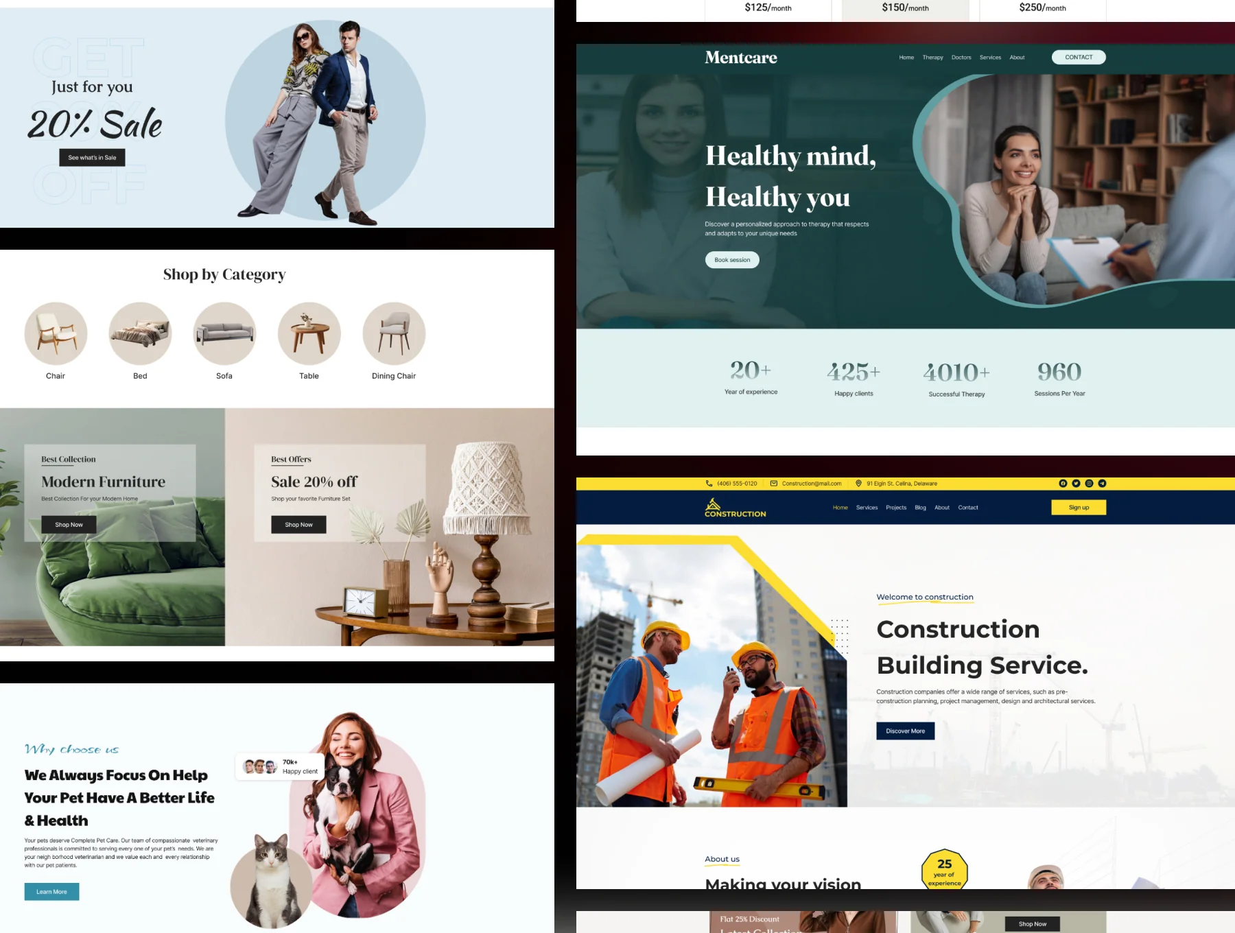 Fira - 25 Landing page Bundle 7