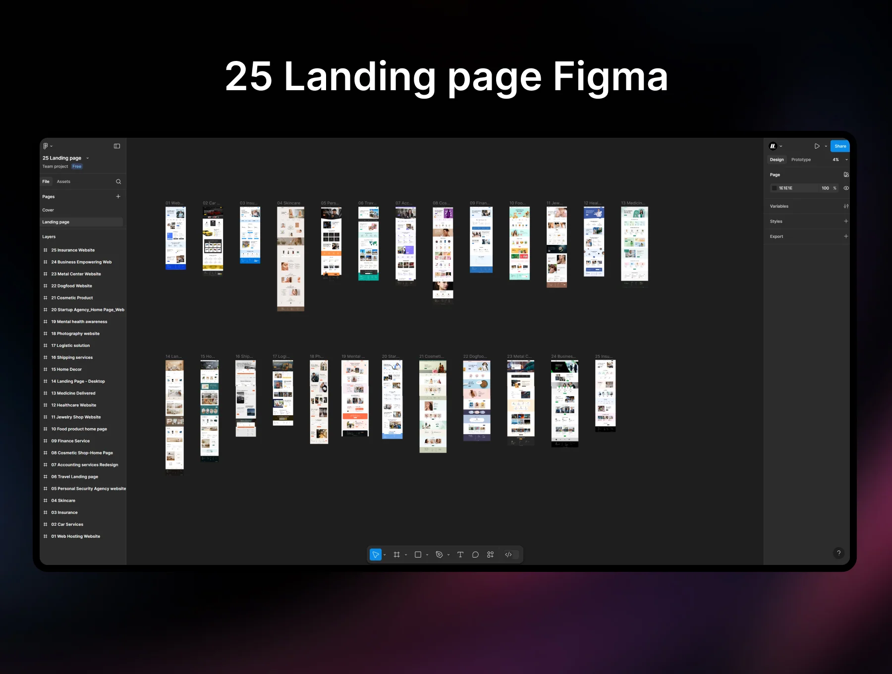 25 Multi Concept Landing Page UI Kit 2
