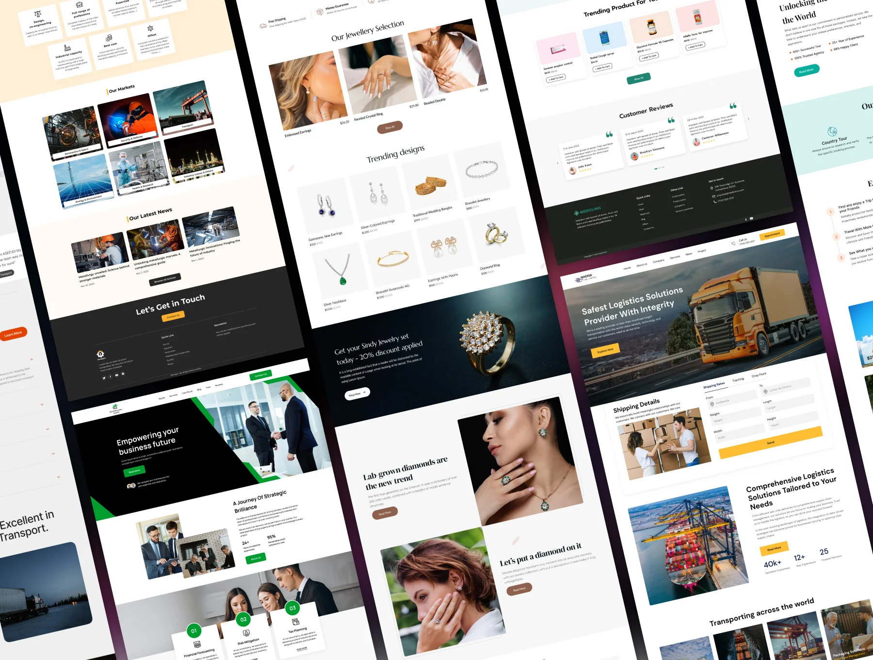 25 Multi Concept Landing Page UI Kit 3
