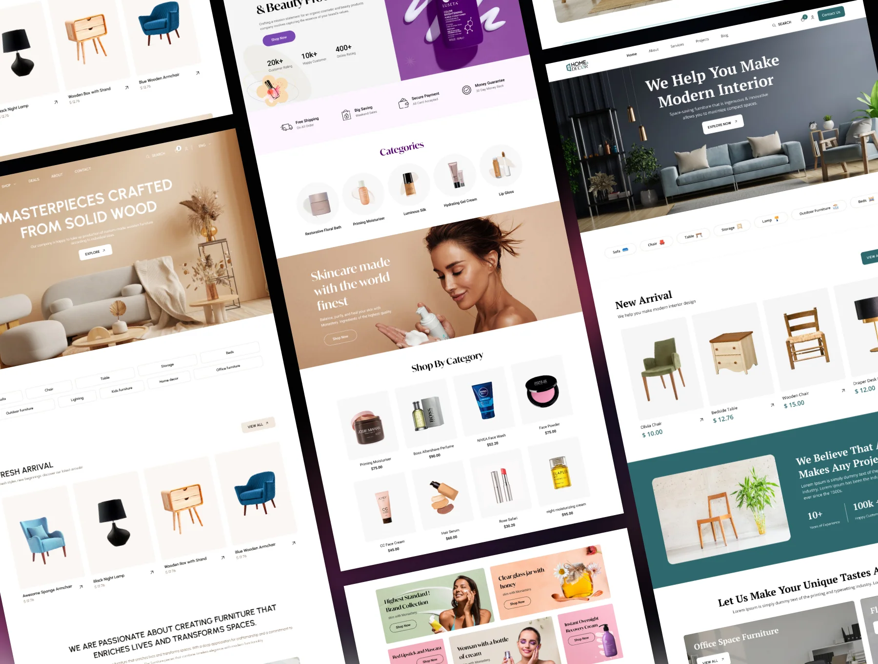25 Multi Concept Landing Page UI Kit 4