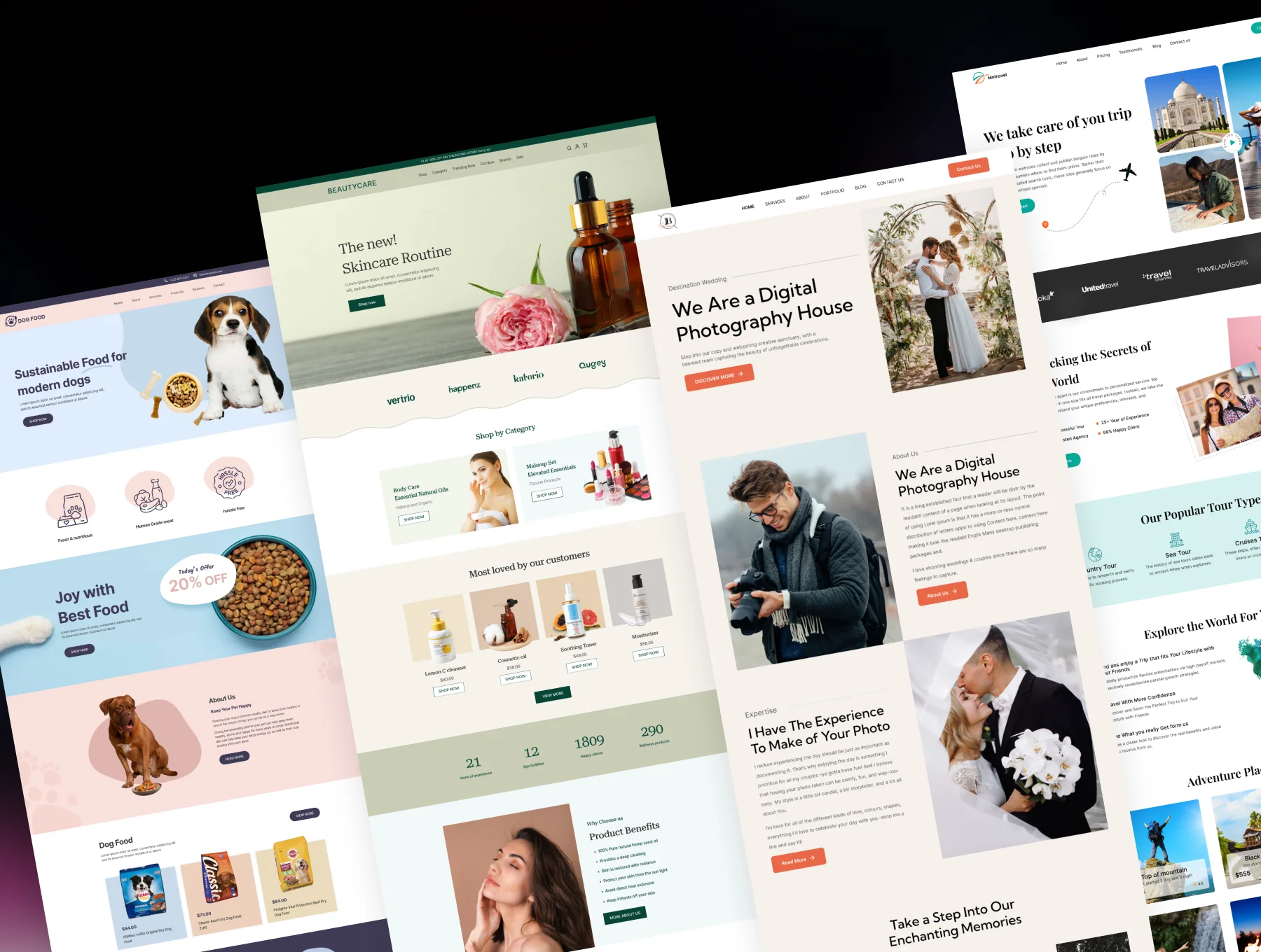 25 Multi Concept Landing Page UI Kit 5