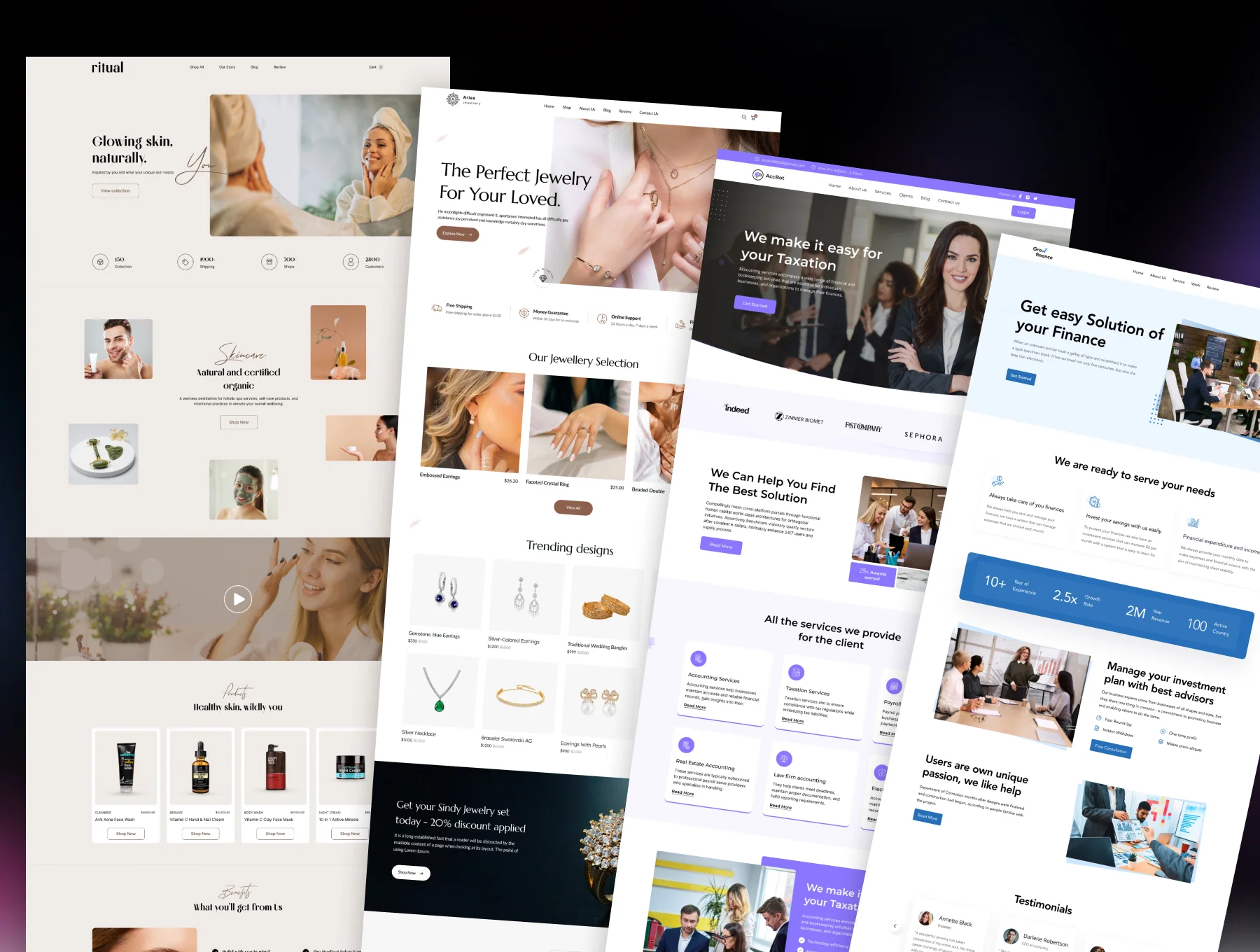 25 Multi Concept Landing Page UI Kit 7